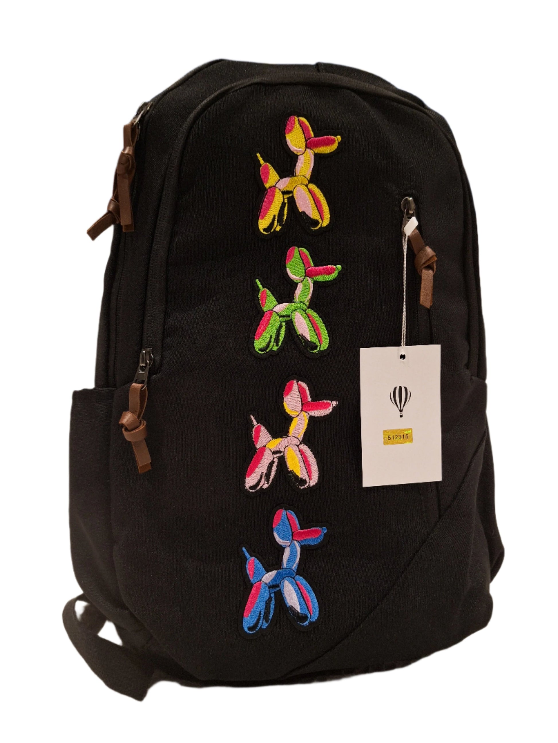 Mill The Sky: Balloon-Dog-MAFIA Padded Artistic Vibrant Canvas Rucksack Backpack For School Work Travel Mill The Sky