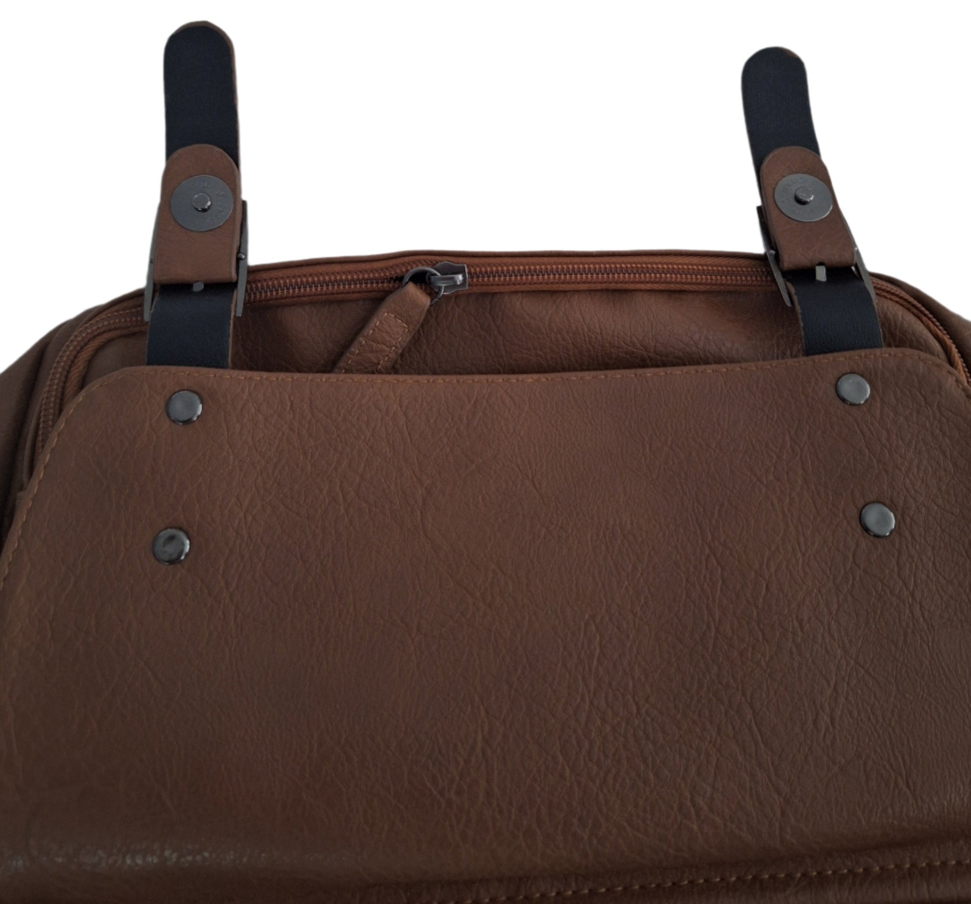 Mill The Sky: Travel-CUBE Heavy Duty Square Retro Vibe Faux Leather Backpack. TONEWASHED TAN. Handcrafted My Store