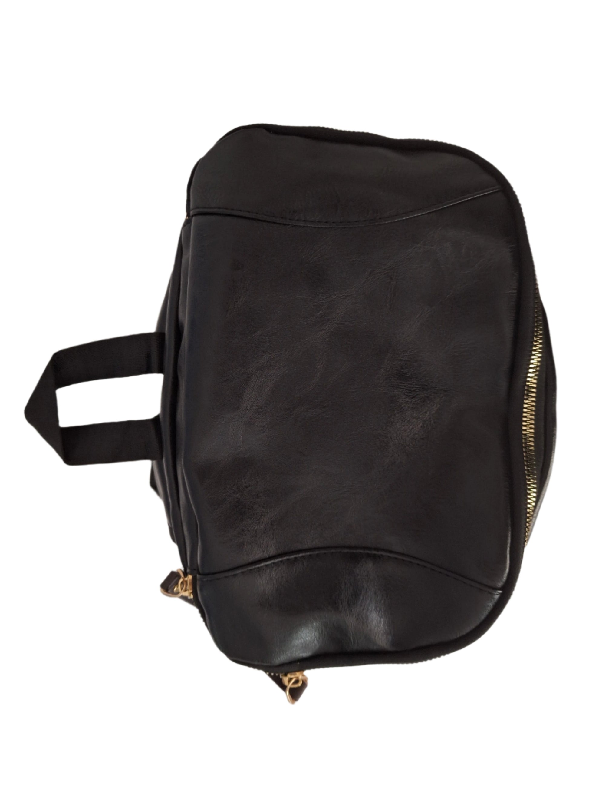Mill The Sky: Big-TALLER Large Distressed Faux Leather Hiking & Travel Backpack. JET BLACK. Extra Large Tall 50cm Capacity Format My Store