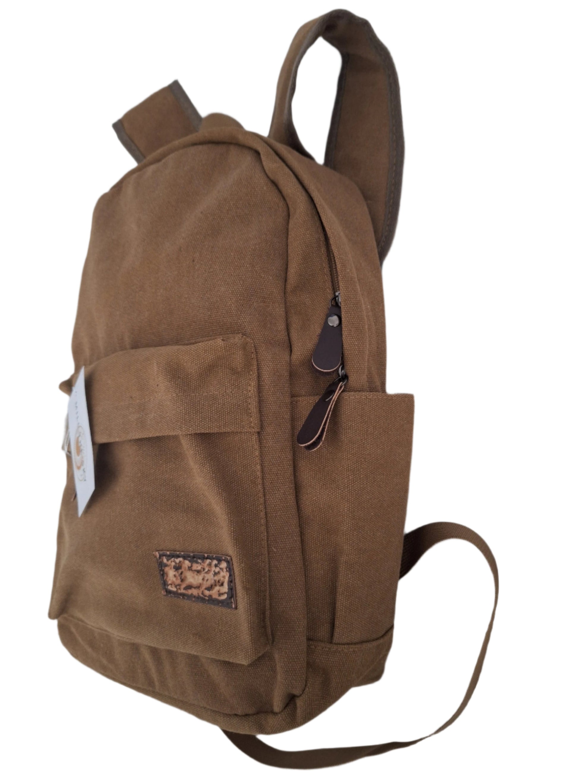 Mill The Sky: Lets-GO rustic and distressed heavy duty nylon backpack in STONEWASHED KHARKI My Store