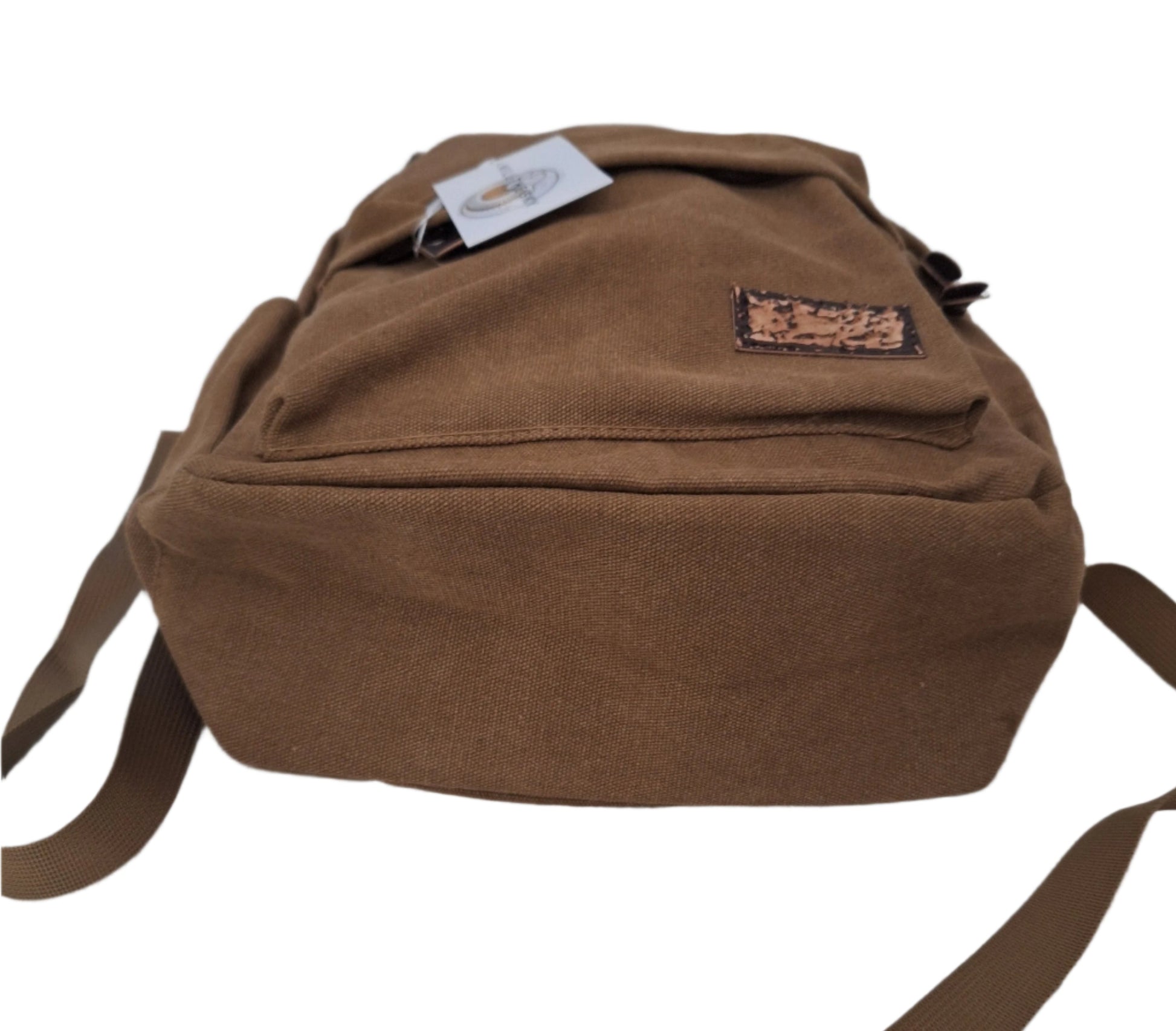 Mill The Sky: Lets-GO rustic and distressed heavy duty nylon backpack in STONEWASHED KHARKI My Store