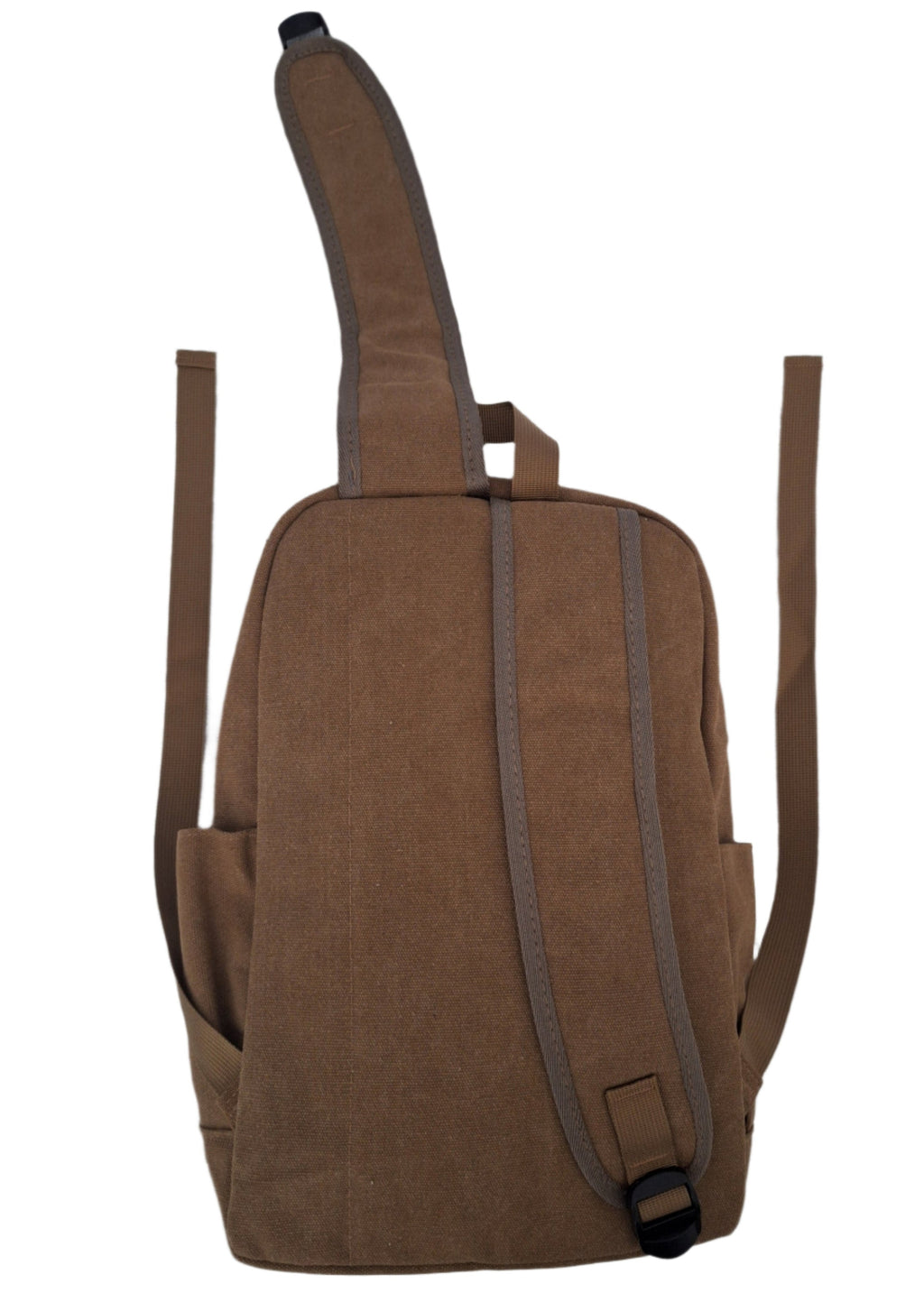 Mill The Sky: Lets-GO rustic and distressed heavy duty nylon backpack in STONEWASHED KHARKI My Store