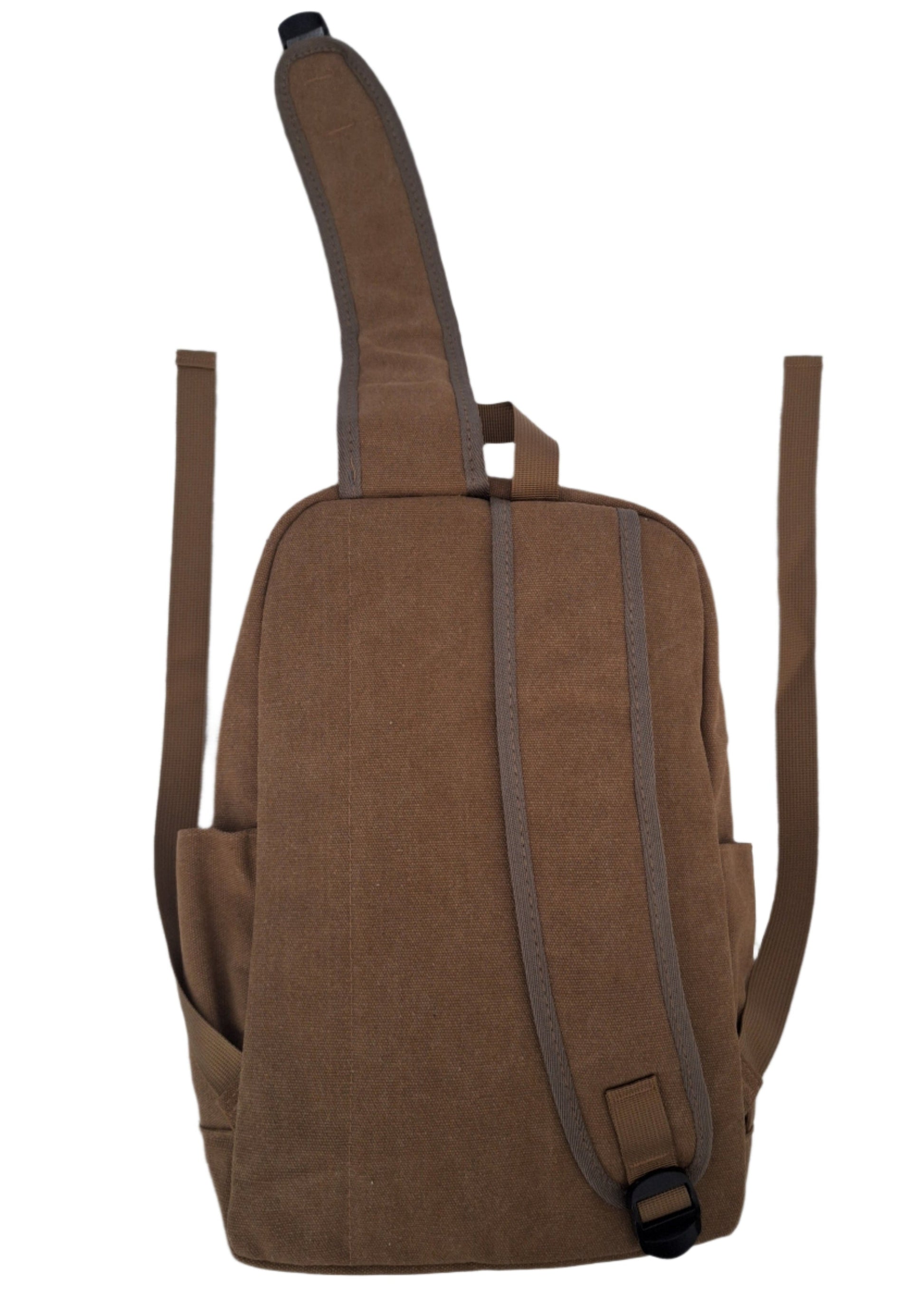 Mill The Sky: Lets-GO rustic and distressed heavy duty nylon backpack in STONEWASHED KHARKI My Store