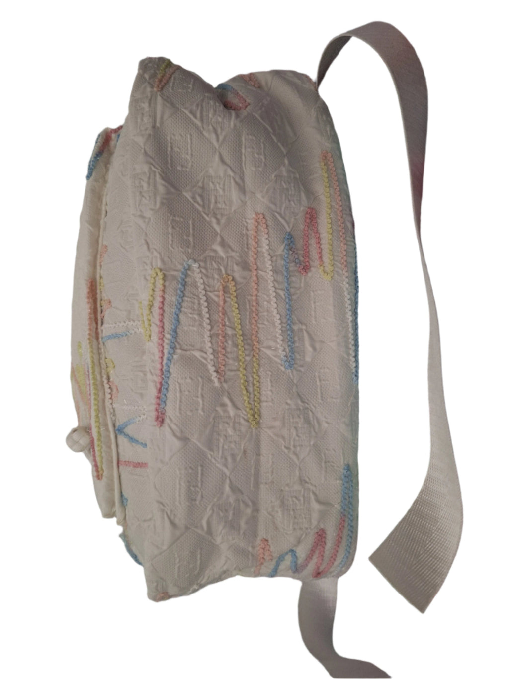 Mill The Sky: Angel-MARSHMALLOW Candy White & Rainbow Full Size Sparkle Backpack My Store