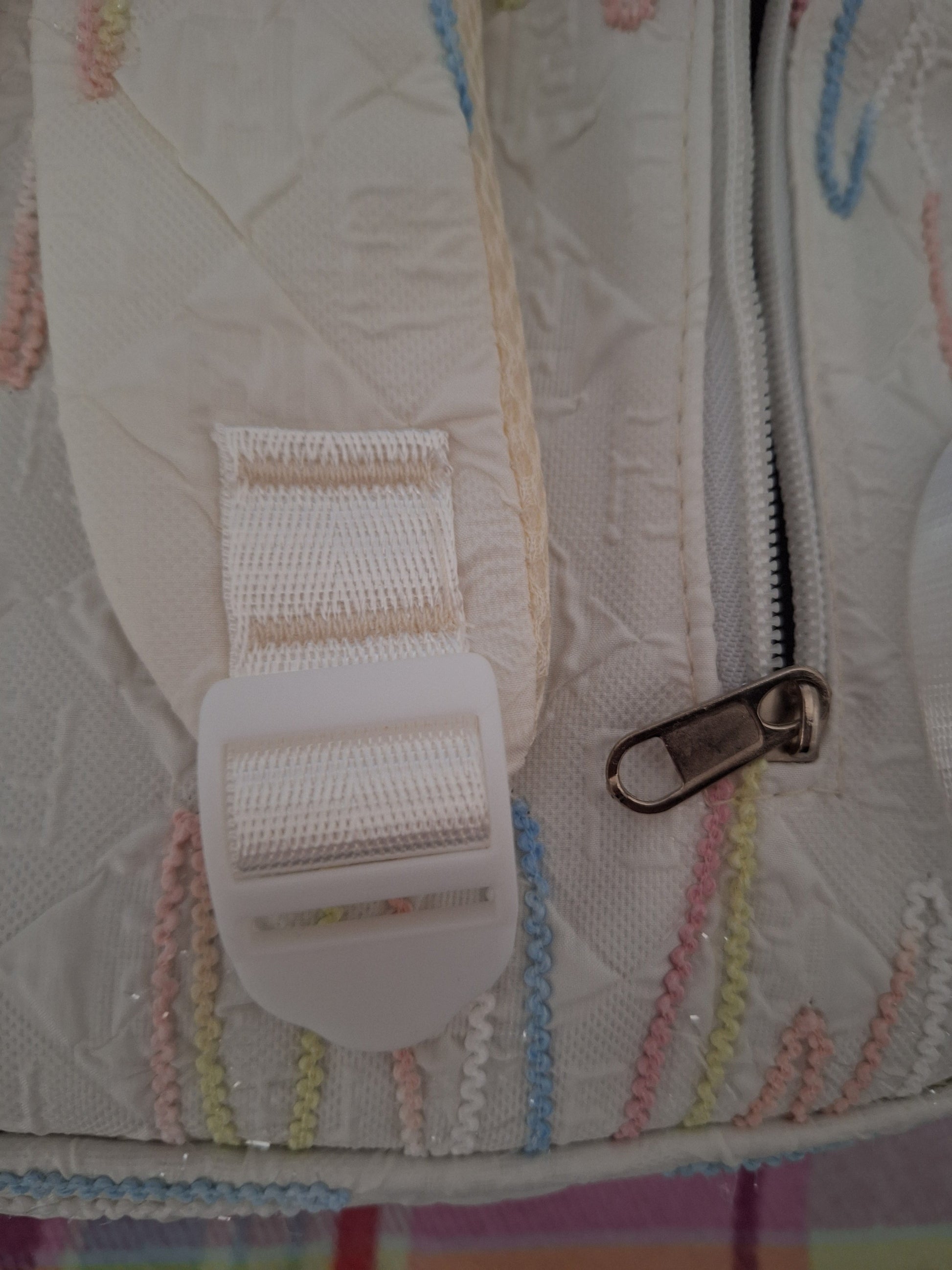 Mill The Sky: Angel-MARSHMALLOW Candy White & Rainbow Full Size Sparkle Backpack My Store