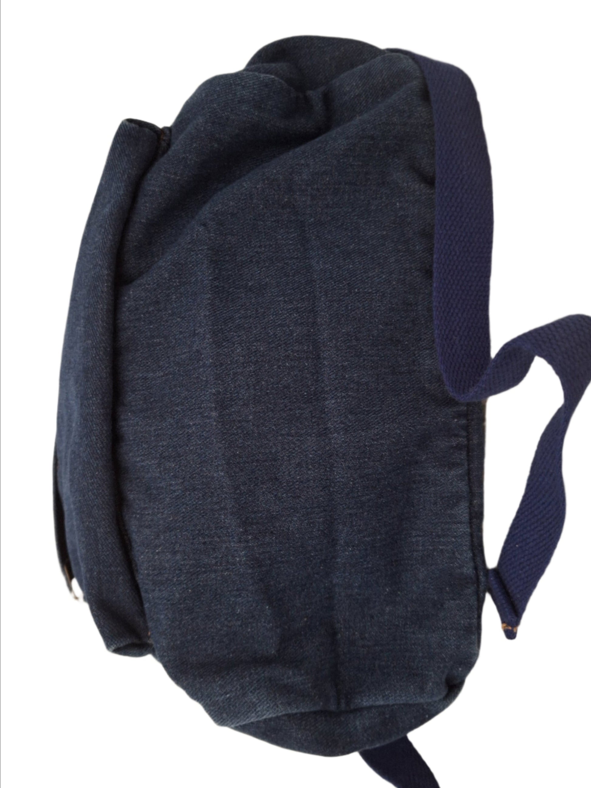 Mill The Sky: Down-TOWN Stonewashed LIGHT BLUE Denim lightweight roll-up backpack My Store
