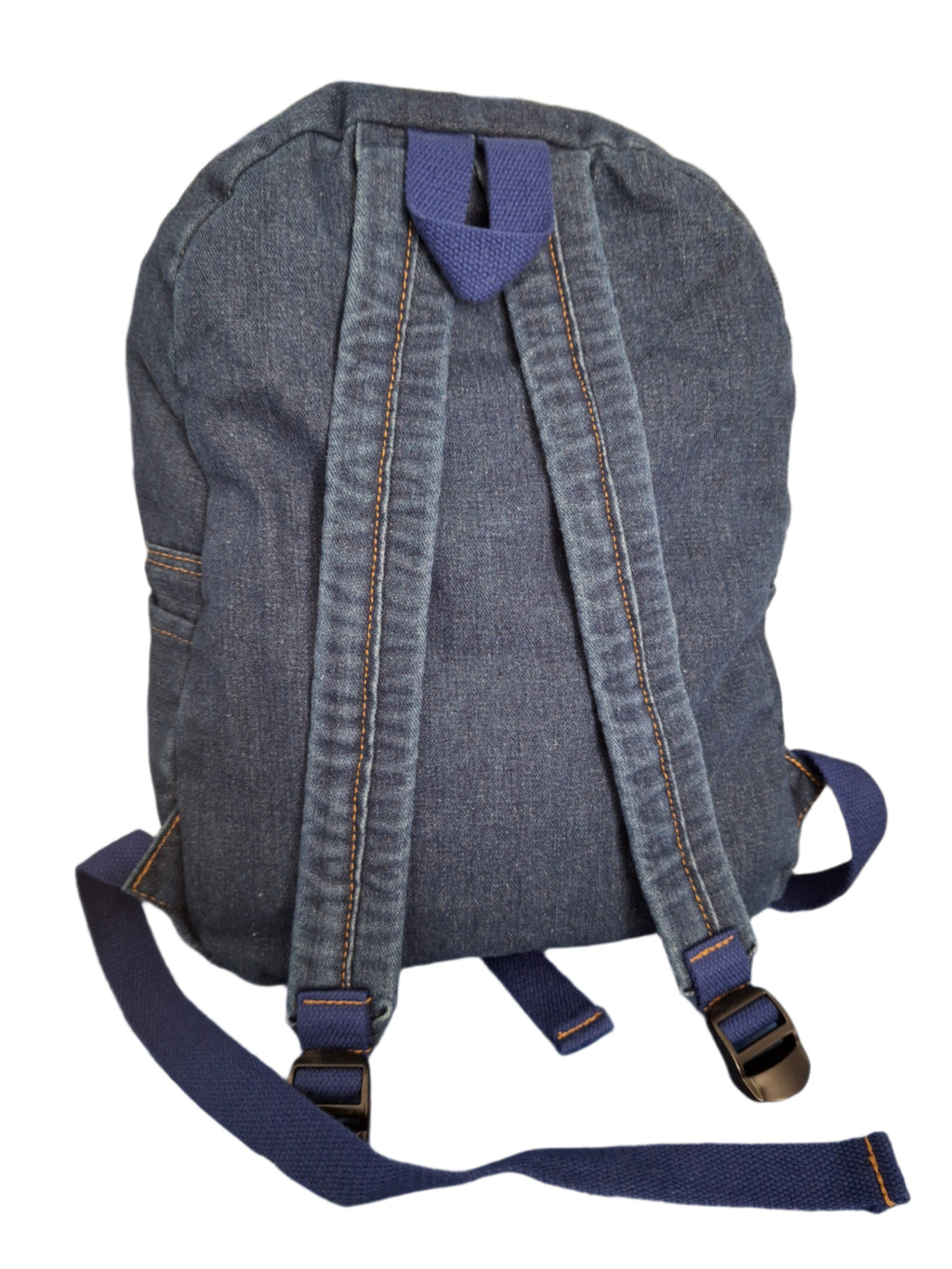 Mill The Sky: Down-TOWN Stonewashed LIGHT BLUE Denim lightweight roll-up backpack My Store