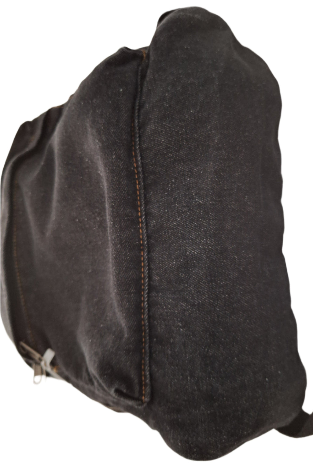 Mill The Sky: Down-TOWN Stonewashed DARK GREY Denim lightweight roll-up backpack. My Store