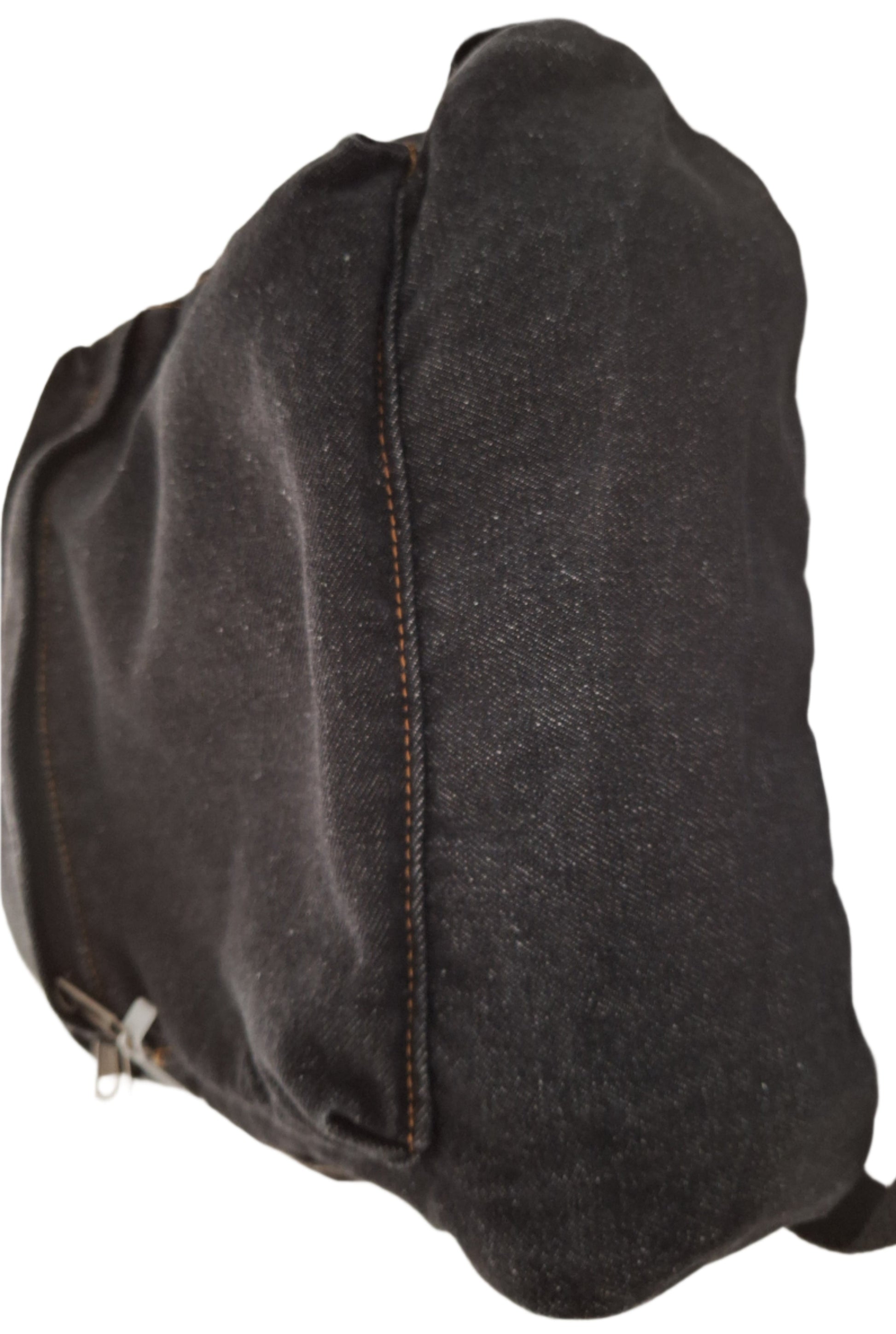Mill The Sky: Down-TOWN Stonewashed DARK GREY Denim lightweight roll-up backpack. My Store