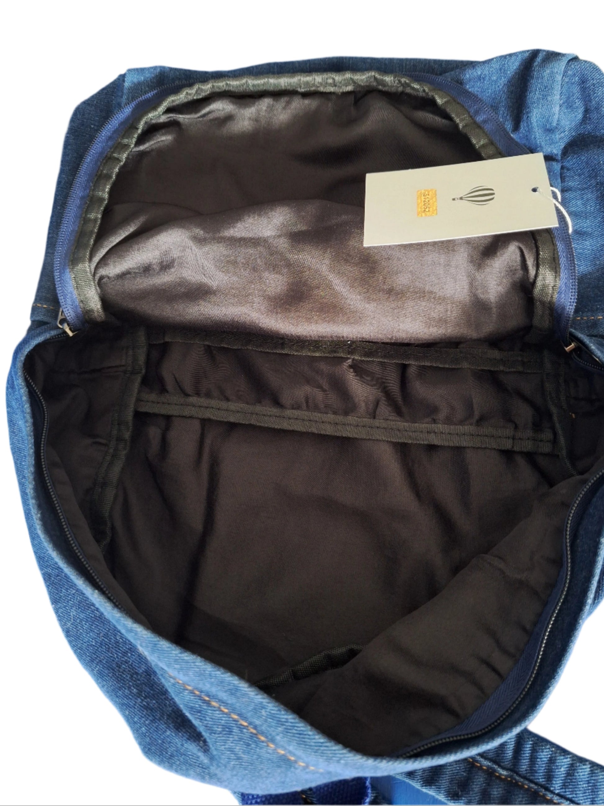 Mill The Sky: Down-TOWN Stonewashed LIGHT BLUE Denim lightweight roll-up backpack My Store