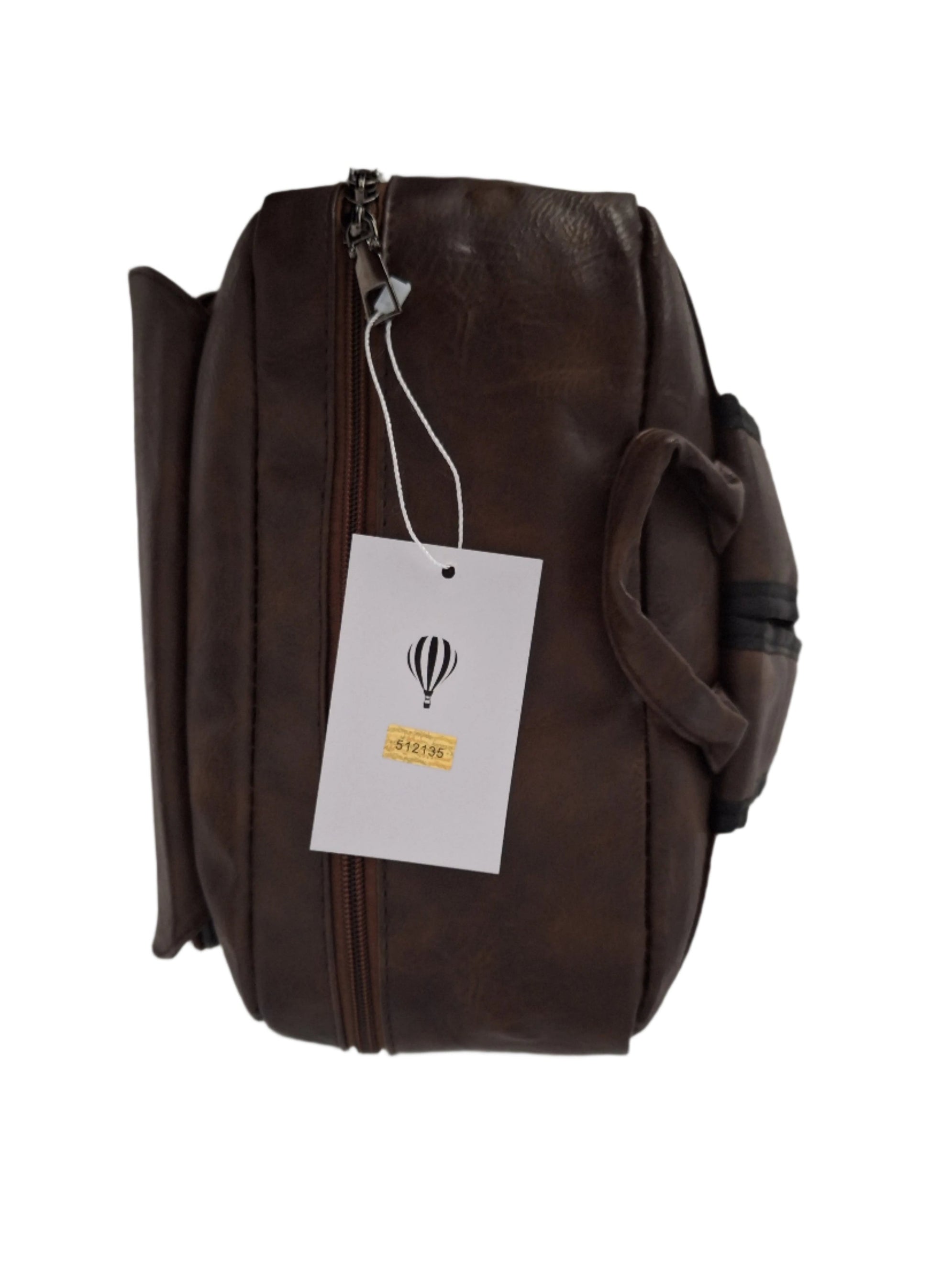 Mill The Sky: Rock-BOX Distressed Faux Leather Handcrafted Front Fold Backpack MOCCA BROWN My Store