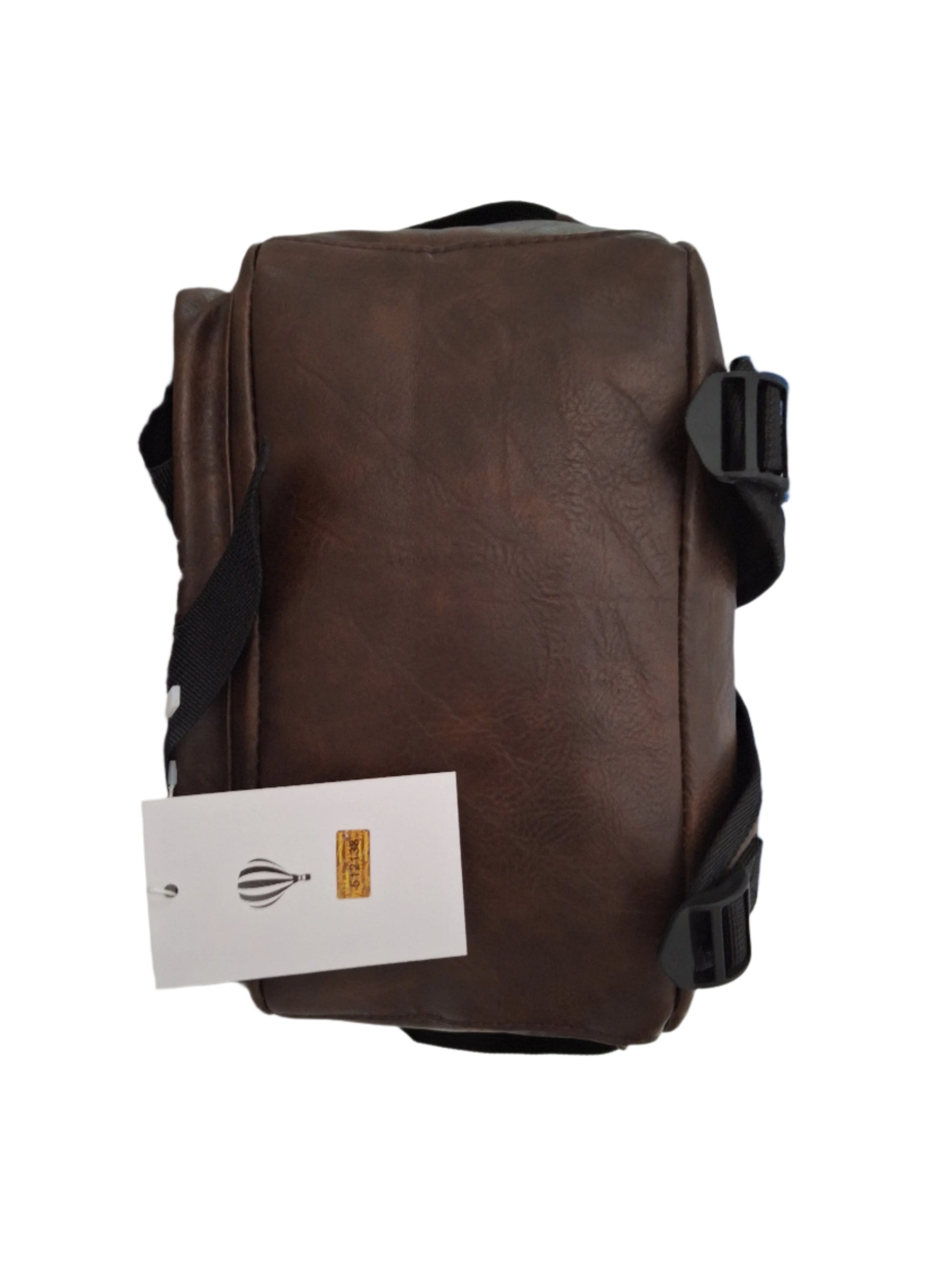 Mill The Sky: Rock-BOX Distressed Faux Leather Handcrafted Front Fold Backpack MOCCA BROWN My Store