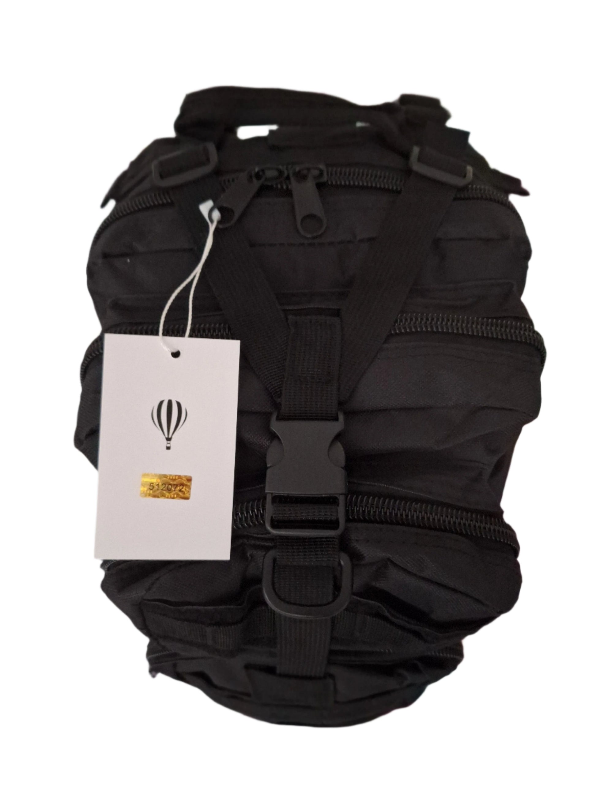 Mill The Sky: Go-TREKmini Heavy Duty Mult-Storage Adjustable Fit Hiking Backpack. JET BLACK Mill The Sky