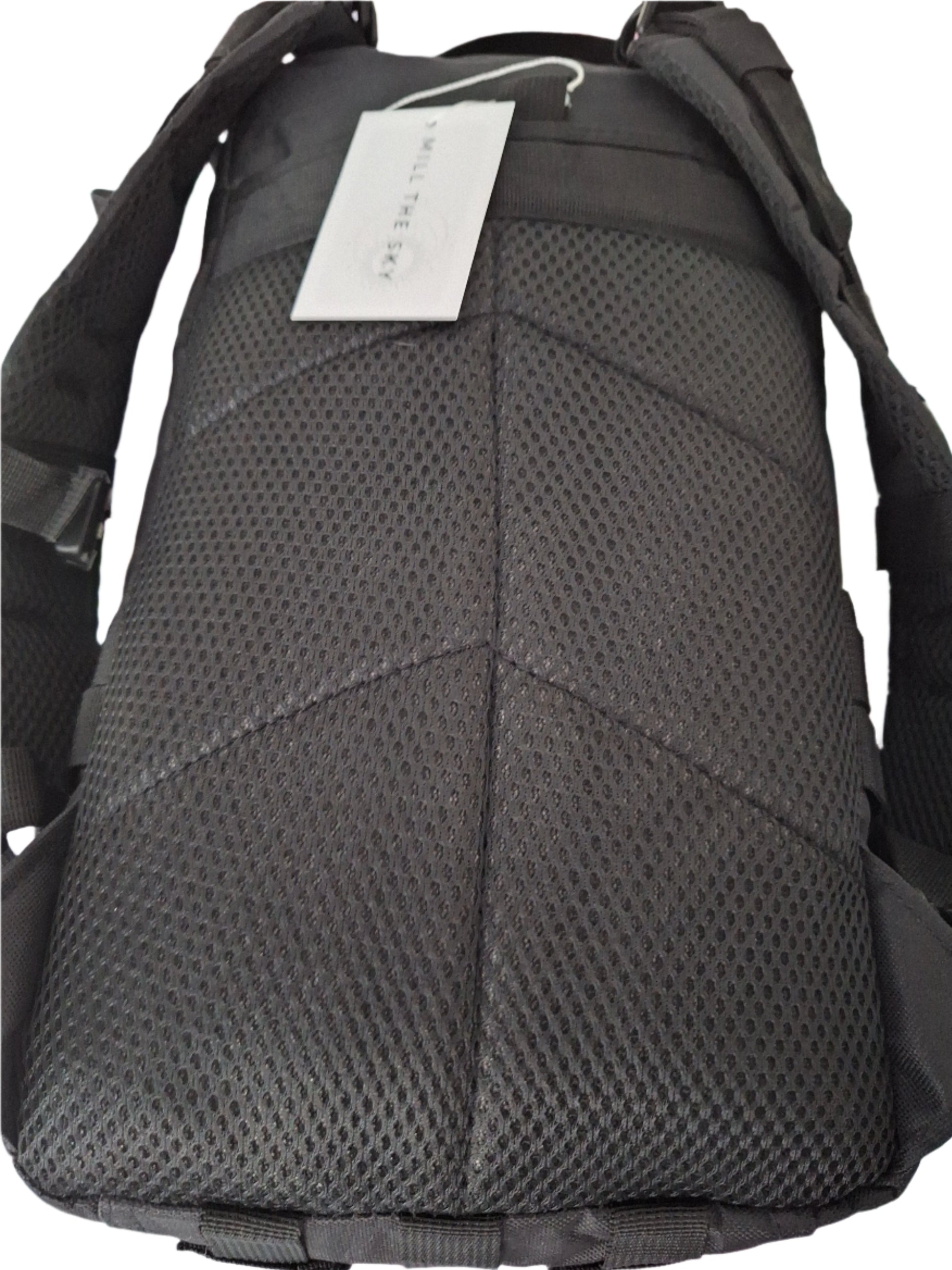 Mill The Sky: Go-TREKmini Heavy Duty Mult-Storage Adjustable Fit Hiking Backpack. JET BLACK Mill The Sky