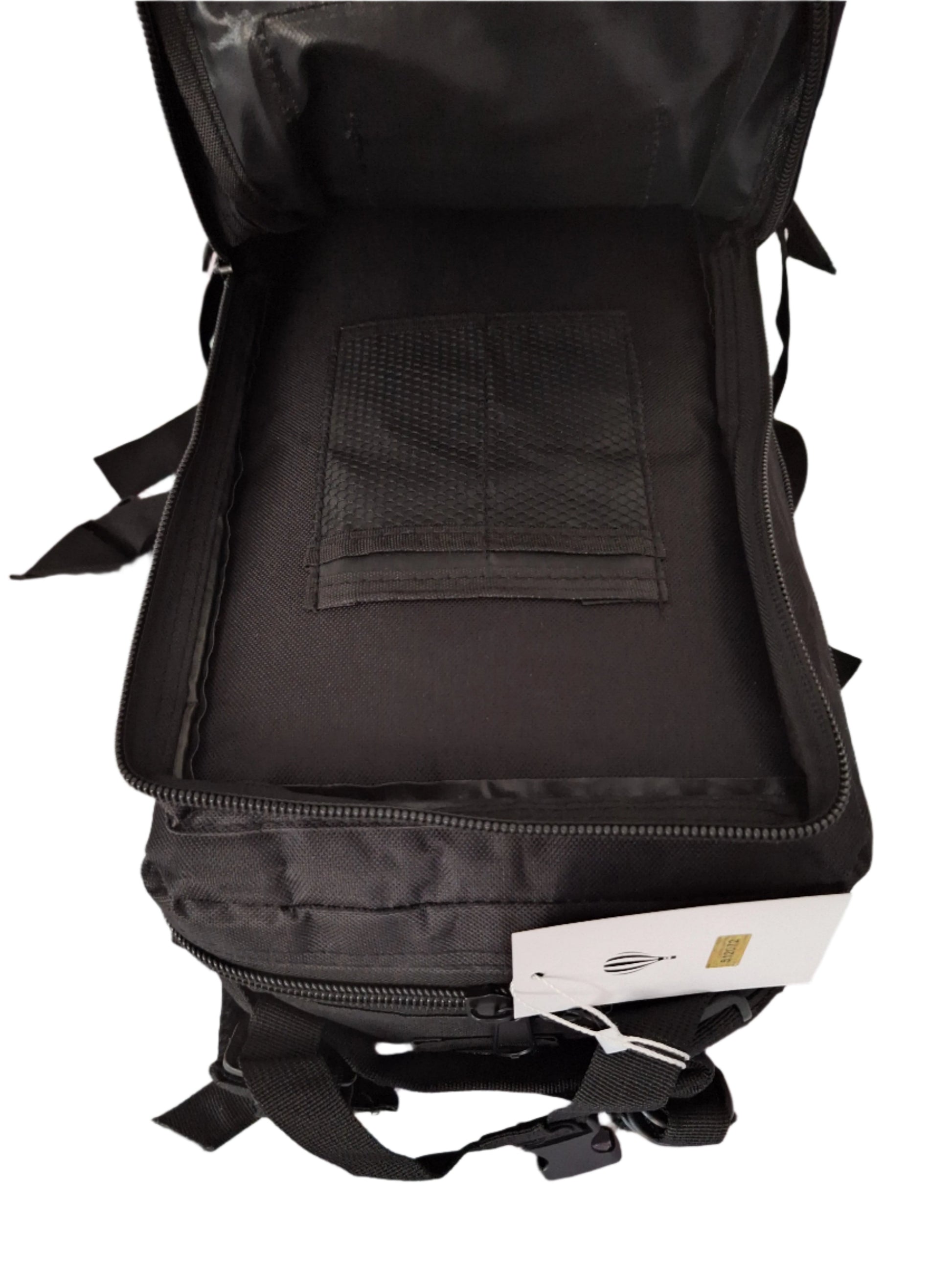 Mill The Sky: Go-TREKmini Heavy Duty Mult-Storage Adjustable Fit Hiking Backpack. JET BLACK Mill The Sky