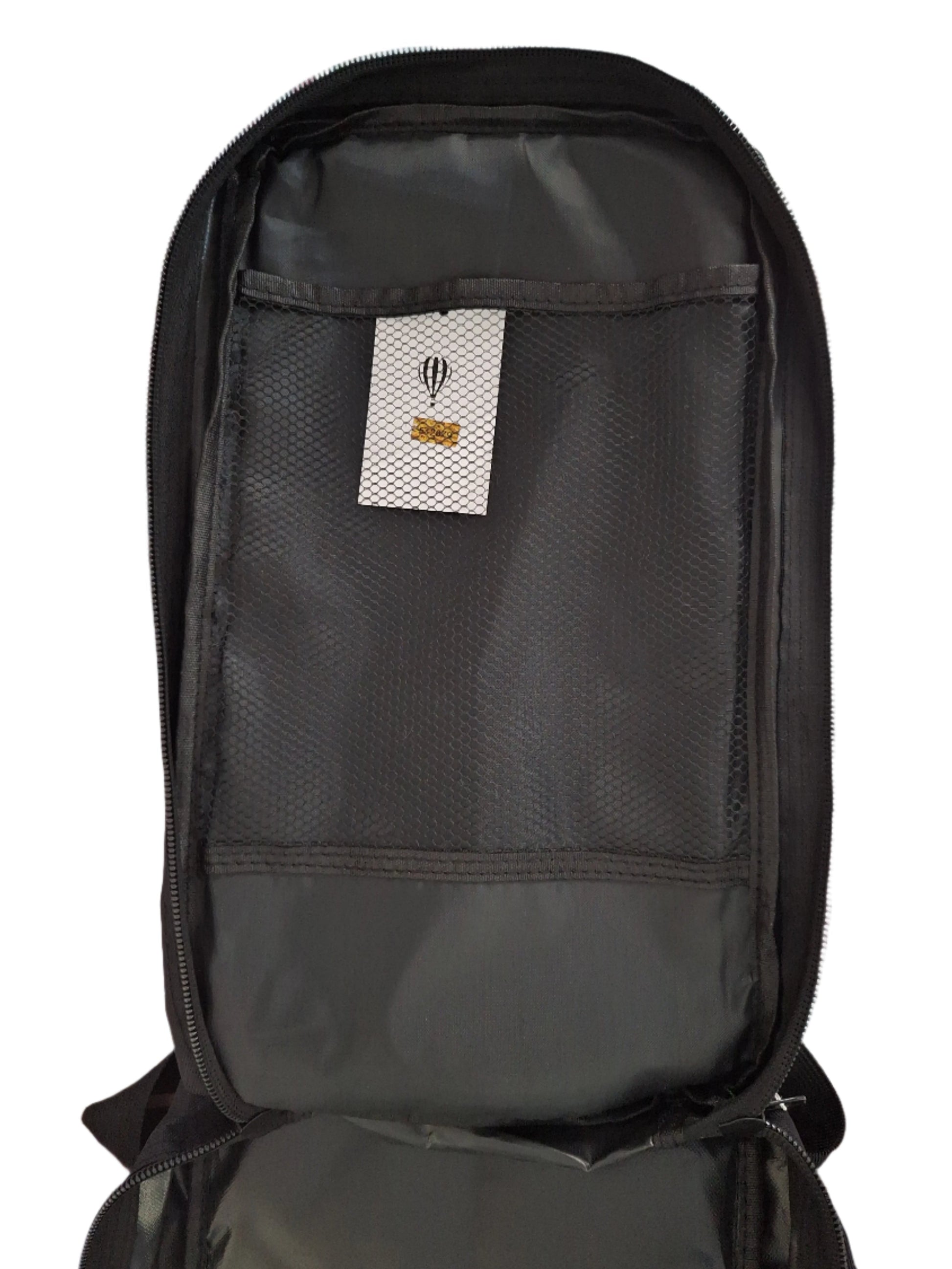 Mill The Sky: Go-TREKmini Heavy Duty Mult-Storage Adjustable Fit Hiking Backpack. JET BLACK Mill The Sky