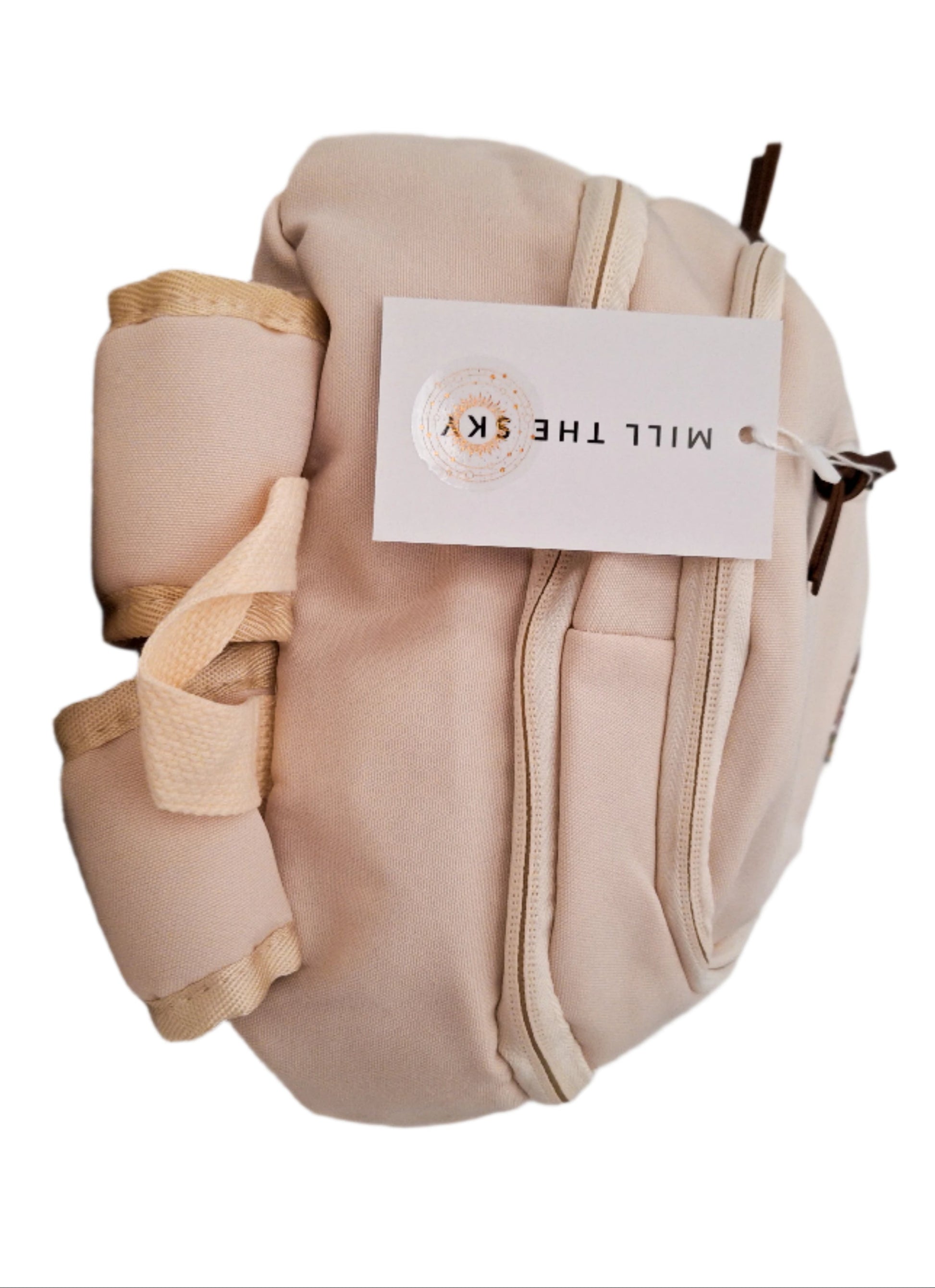 Mill The Sky: Alchemy-DRAGON Unisex Stylish Padded Limited Run Themed Canvas Rucksack CREAM Mill The Sky