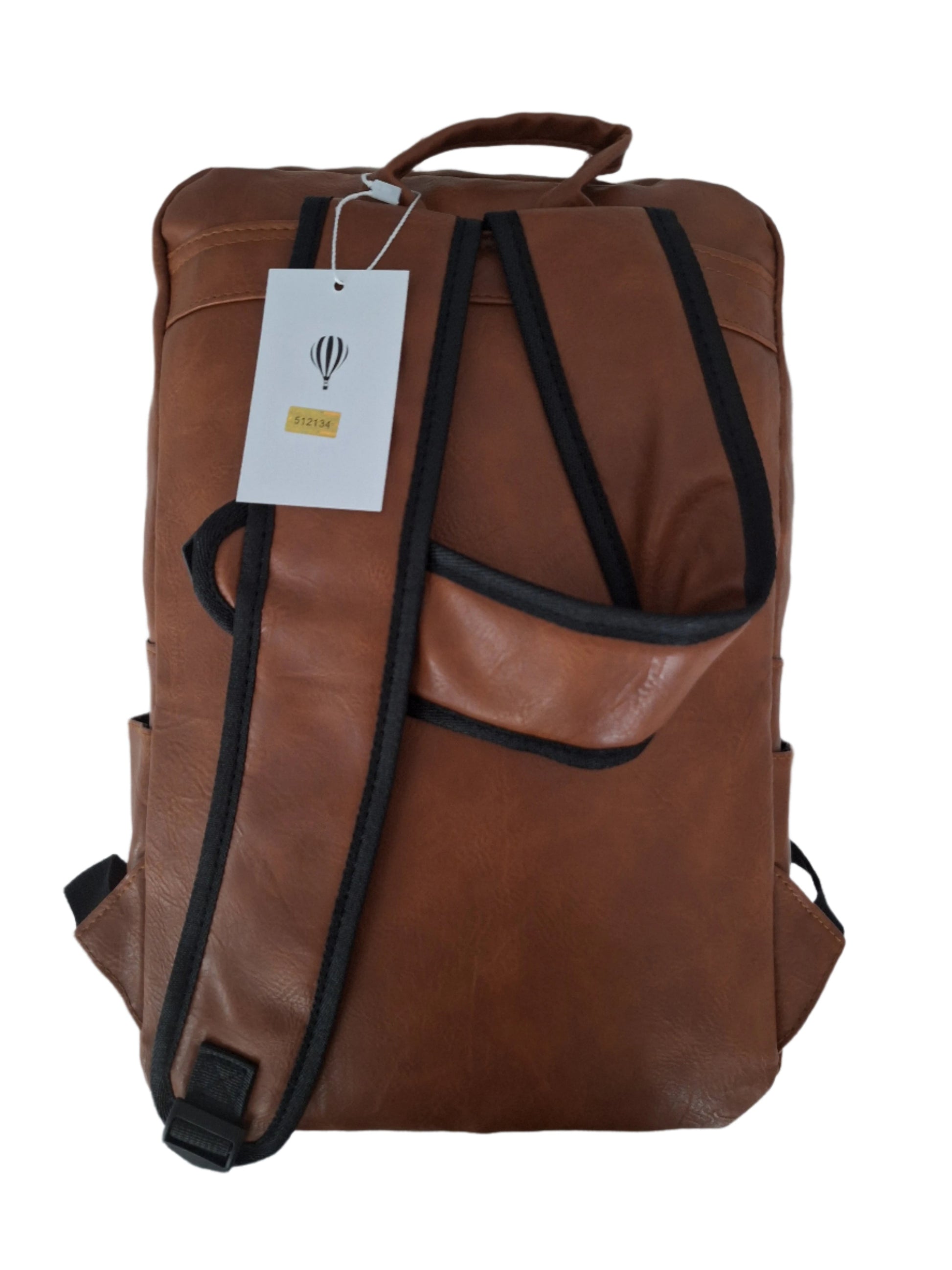 Mill The Sky: Rock-BOX Distressed Imitation Faux Leather Handcrafted Front Foldable Travel Commuting Backpack / Bag in WASHED TAN Mill The Sky