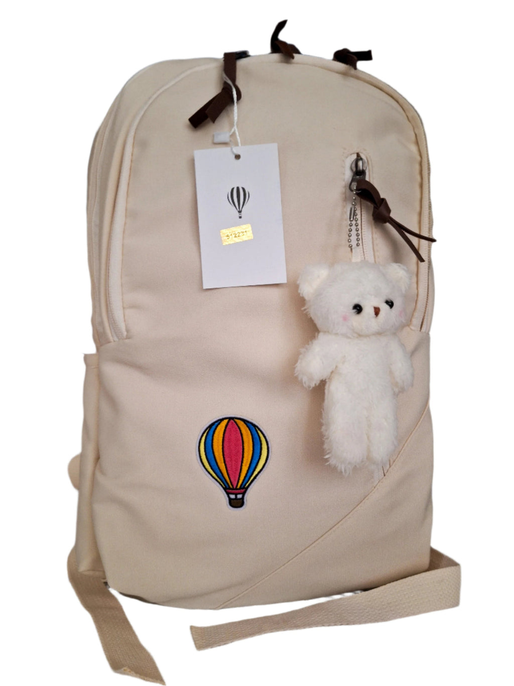 Mill The Sky: Aero-BEAR Unisex Stylish Padded Limited Run Themed Canvas Rucksack CREAM Mill The Sky