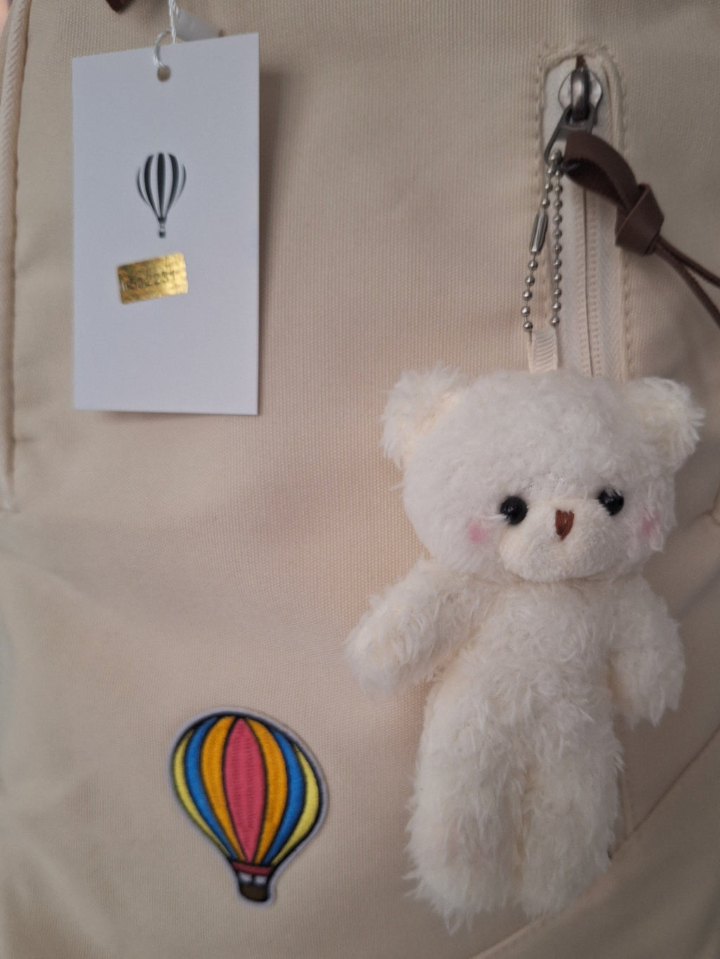 Mill The Sky: Aero-BEAR Unisex Stylish Padded Limited Run Themed Canvas Rucksack CREAM Mill The Sky