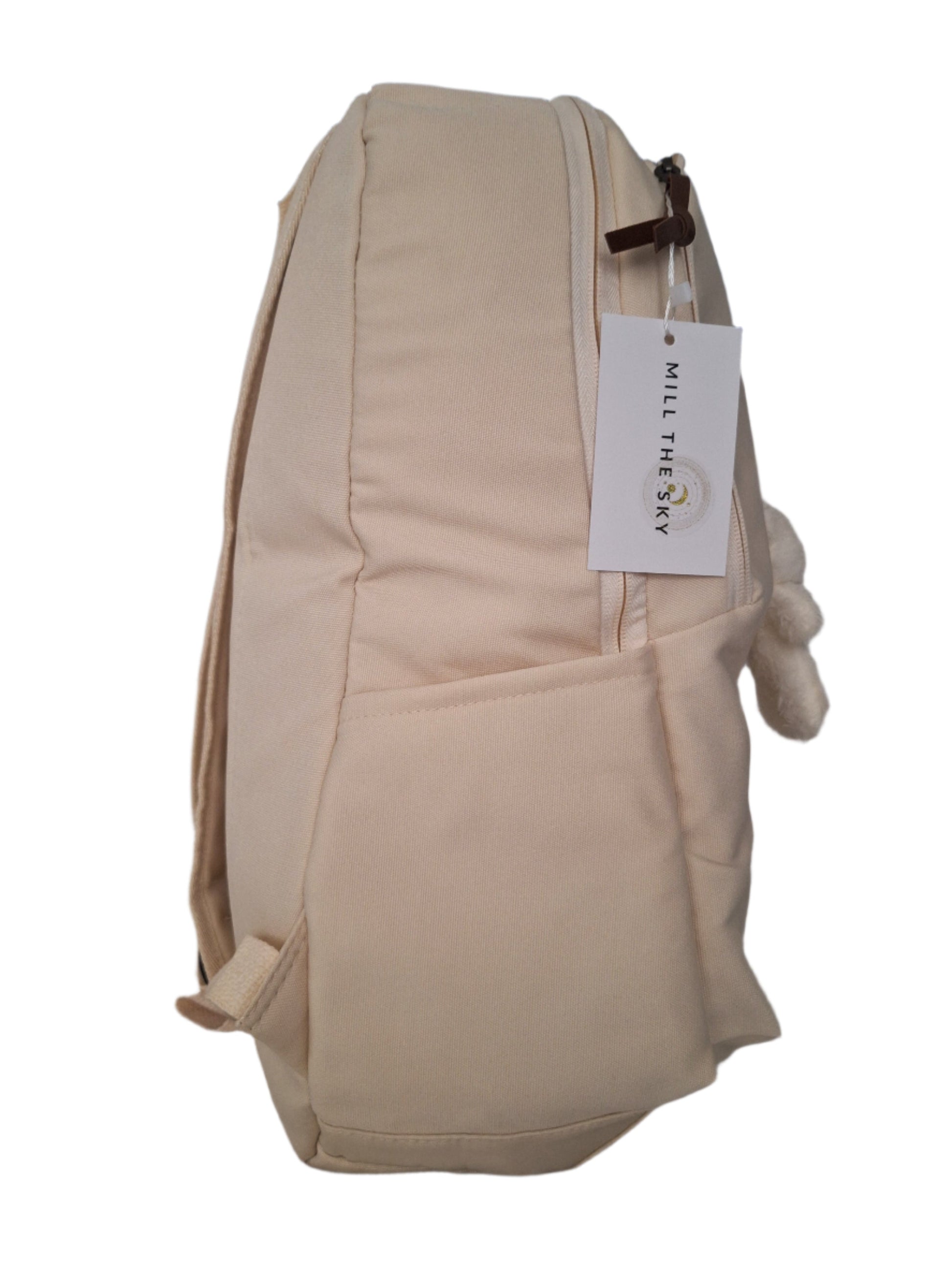 Mill The Sky: Aero-BEAR Unisex Stylish Padded Limited Run Themed Canvas Rucksack CREAM Mill The Sky