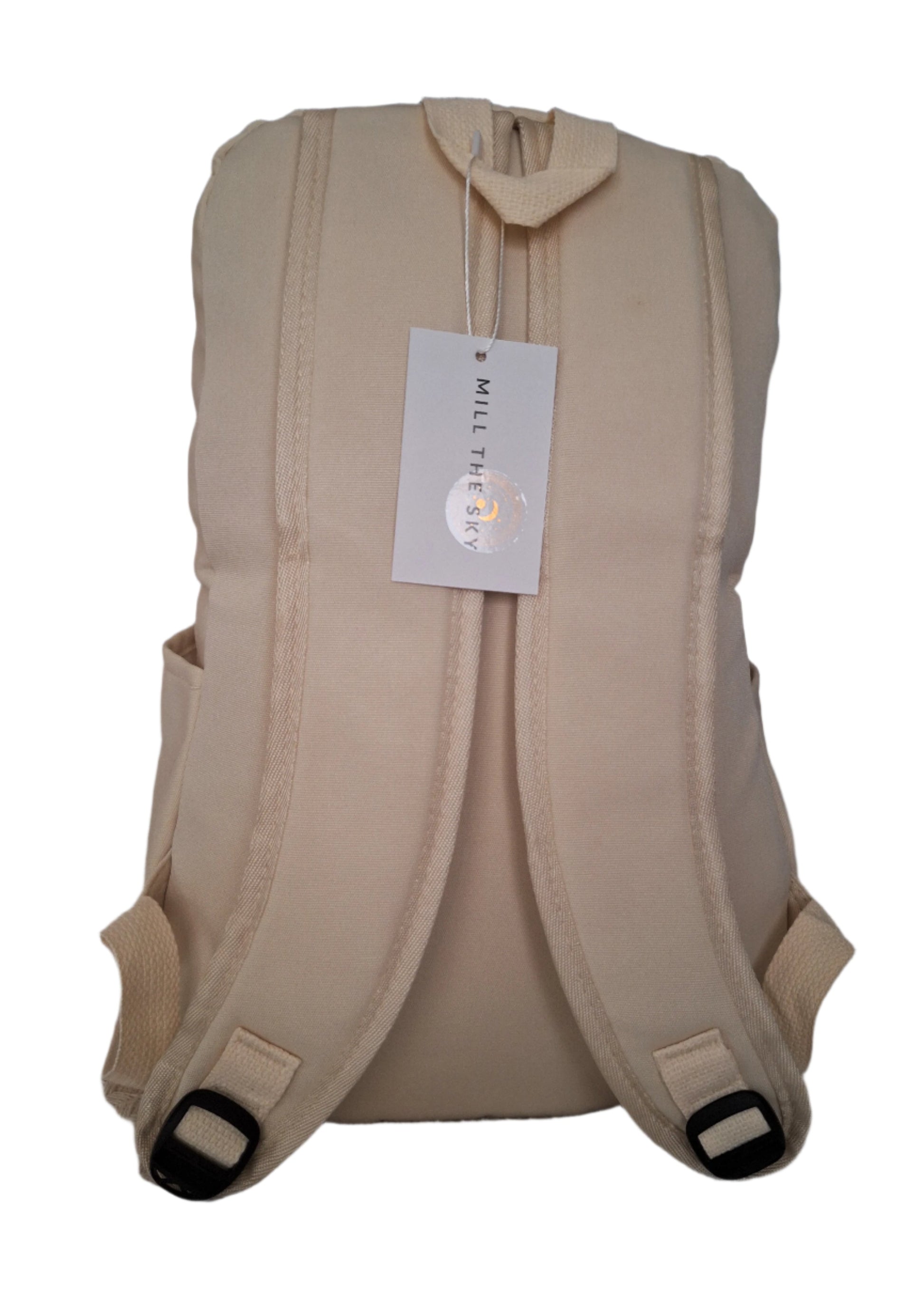 Mill The Sky: Aero-BEAR Unisex Stylish Padded Limited Run Themed Canvas Rucksack CREAM Mill The Sky