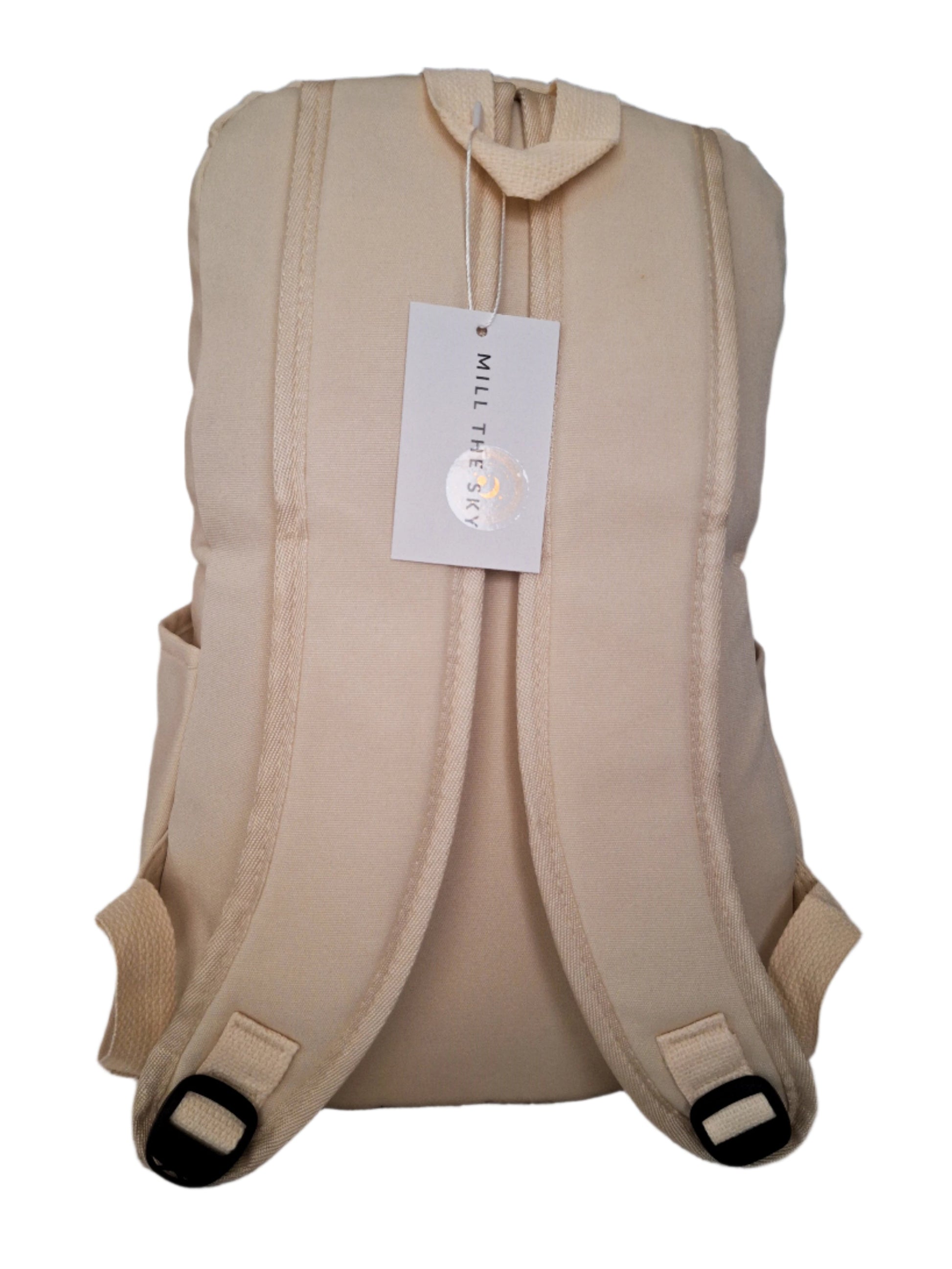 Mill The Sky: Aero-BEAR Unisex Stylish Padded Limited Run Themed Canvas Rucksack CREAM Mill The Sky