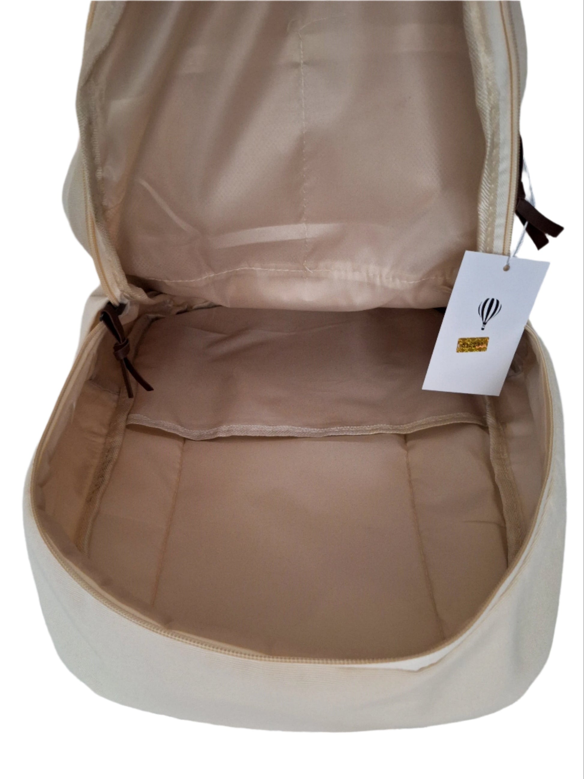 Mill The Sky: Aero-BEAR Unisex Stylish Padded Limited Run Themed Canvas Rucksack CREAM Mill The Sky