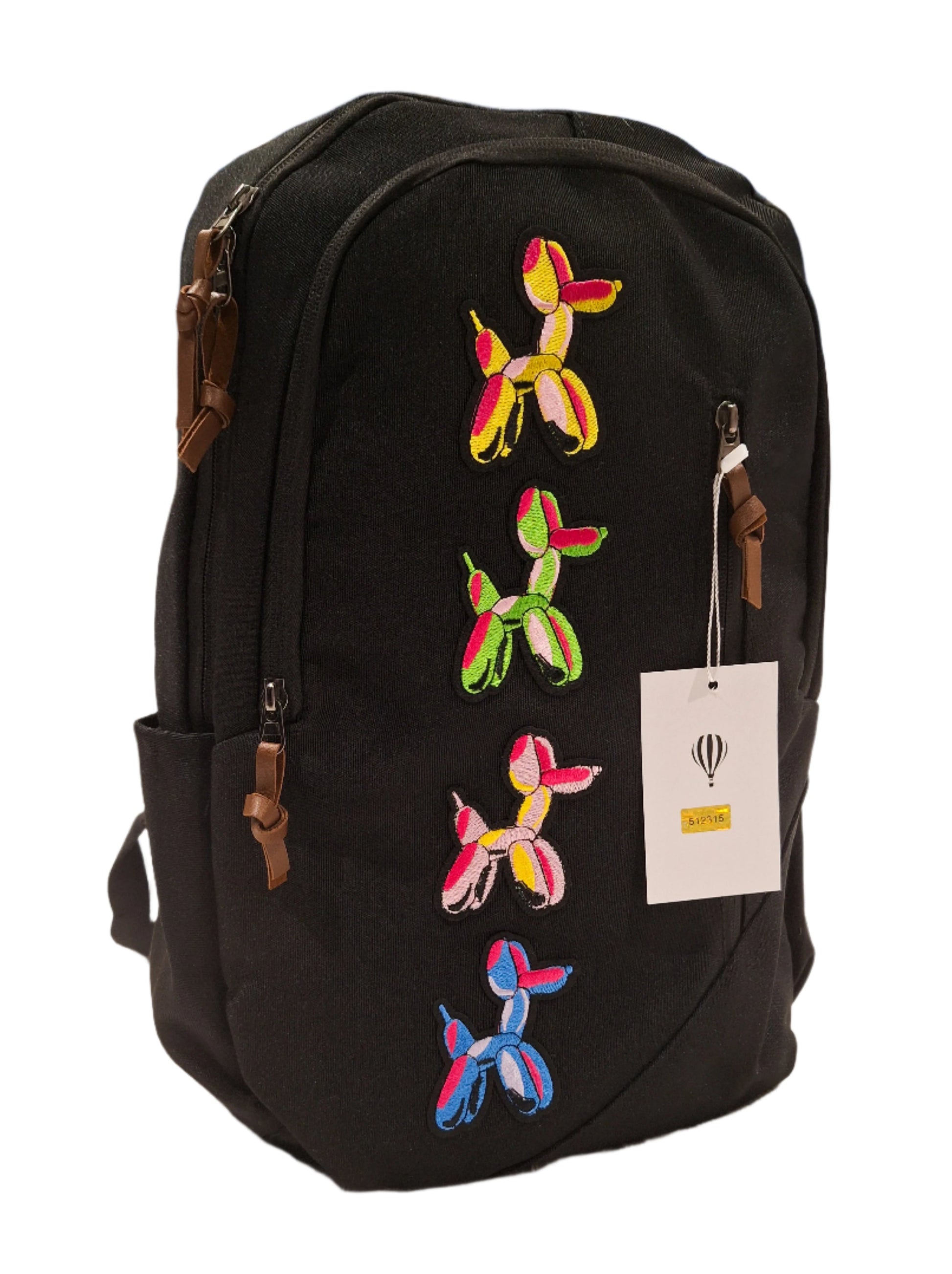 Mill The Sky: Balloon-Dog-MAFIA Padded Artistic Vibrant Canvas Rucksack Backpack For School Work Travel Mill The Sky