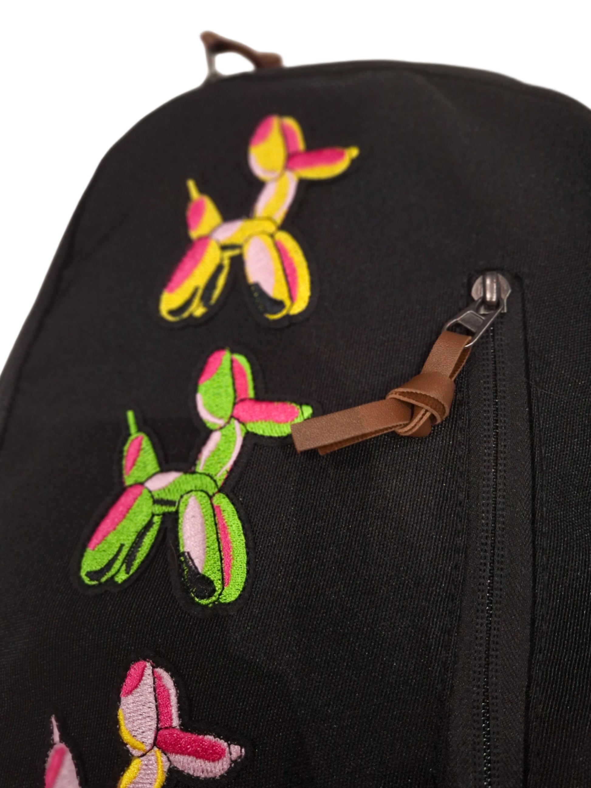 Mill The Sky: Balloon-Dog-MAFIA Padded Artistic Vibrant Canvas Rucksack Backpack For School Work Travel Mill The Sky