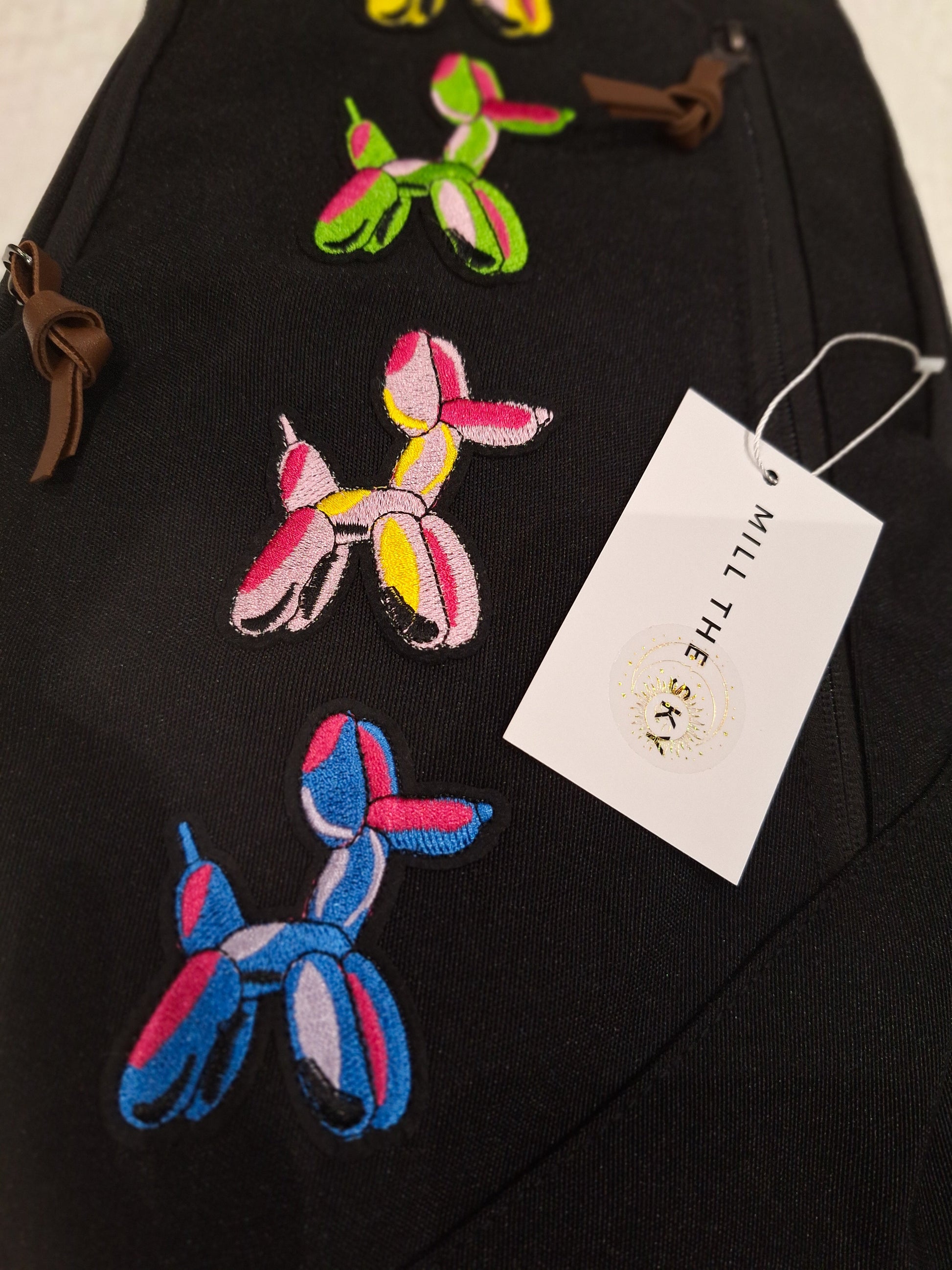 Mill The Sky: Balloon-Dog-MAFIA Padded Artistic Vibrant Canvas Rucksack Backpack For School Work Travel Mill The Sky