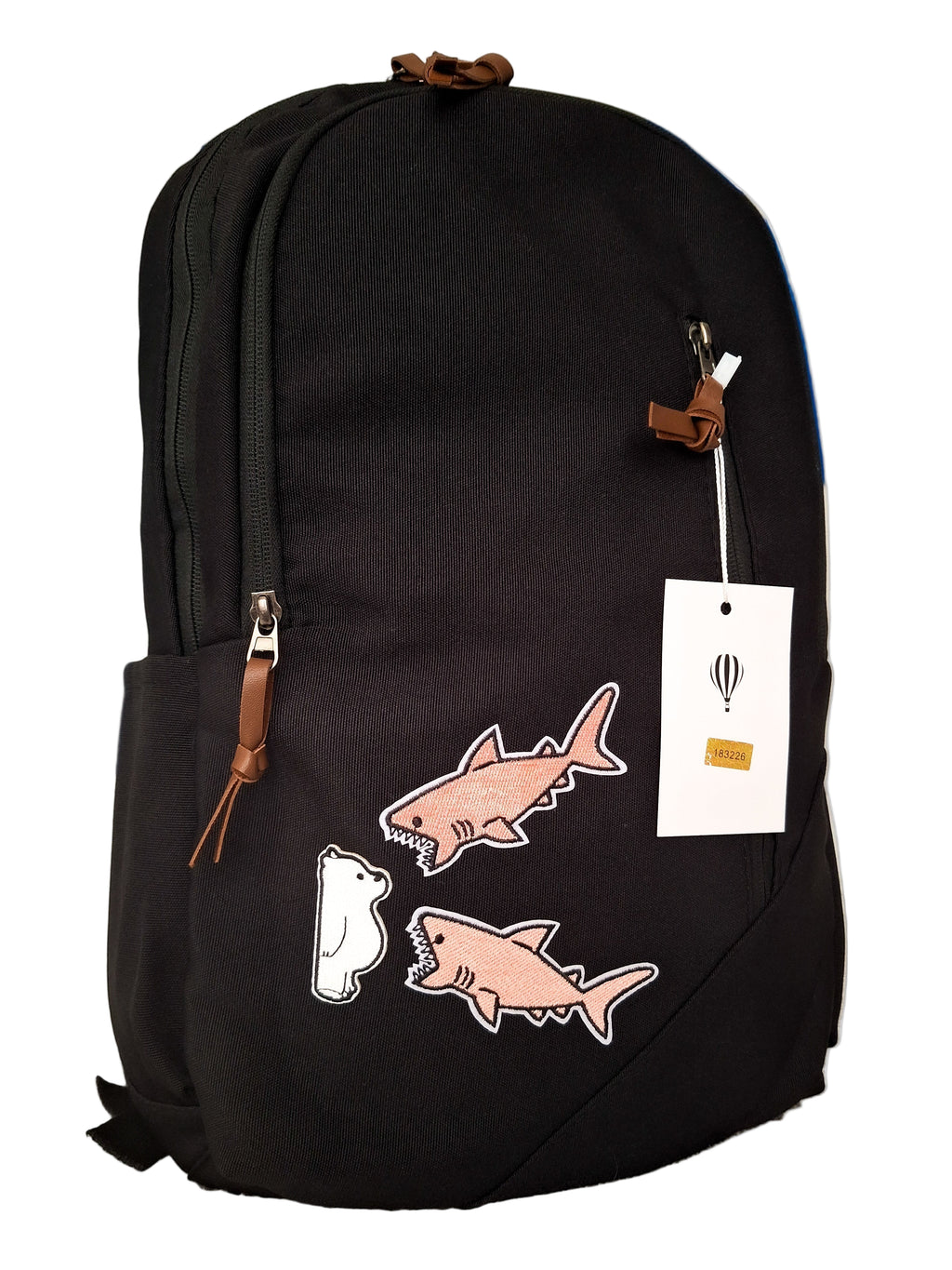 Mill The Sky: Bearly-Bothered-FINTASTIC Padded Artistic Vibrant Canvas Rucksack Backpack For School Work Travel (Copy) Mill The Sky