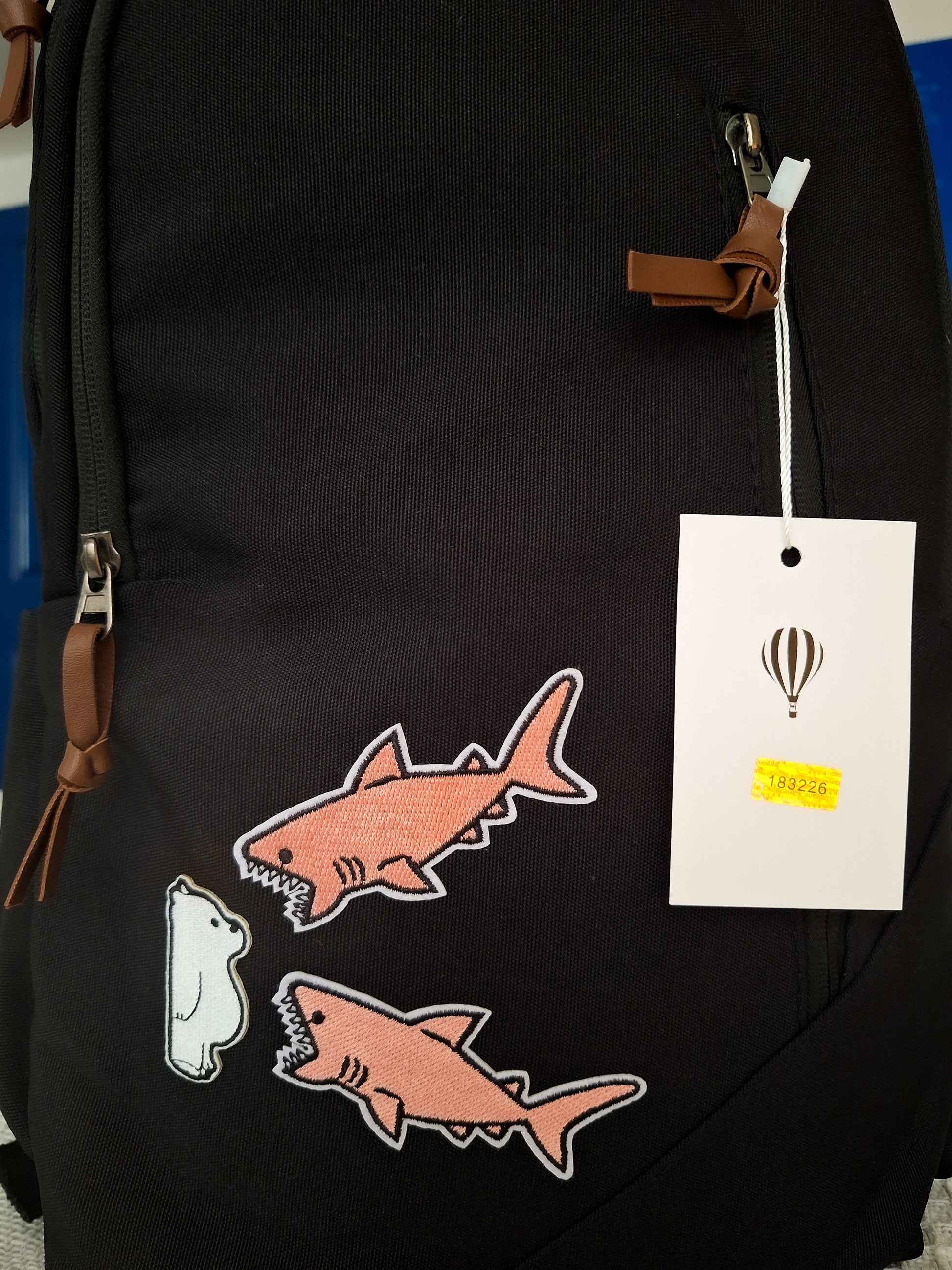 Mill The Sky: Bearly-Bothered-FINTASTIC Padded Artistic Vibrant Canvas Rucksack Backpack For School Work Travel (Copy) Mill The Sky