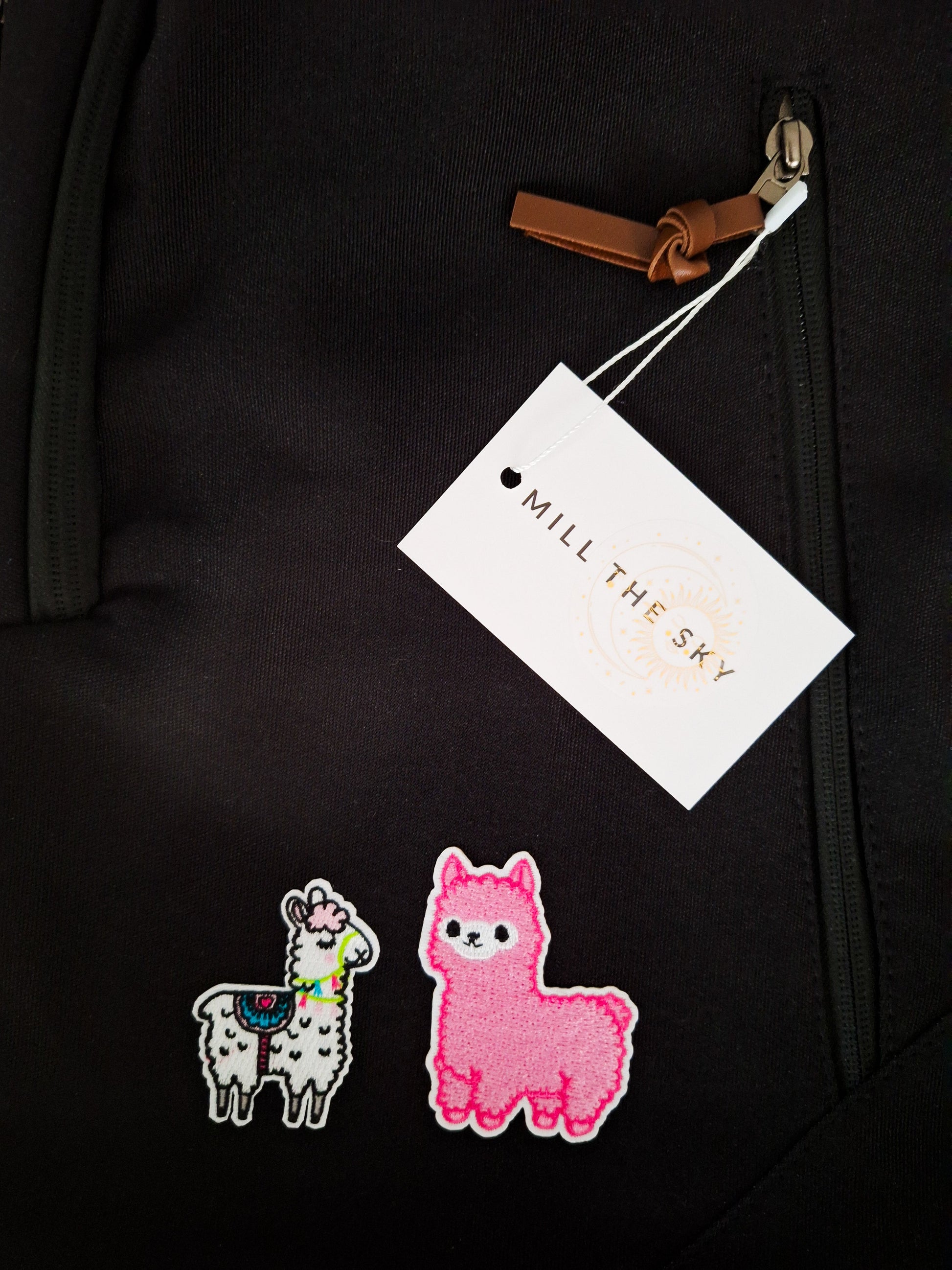 Mill The Sky: Llamalicious Padded Artistic Vibrant Canvas Rucksack Backpack For School Work Travel Mill The Sky