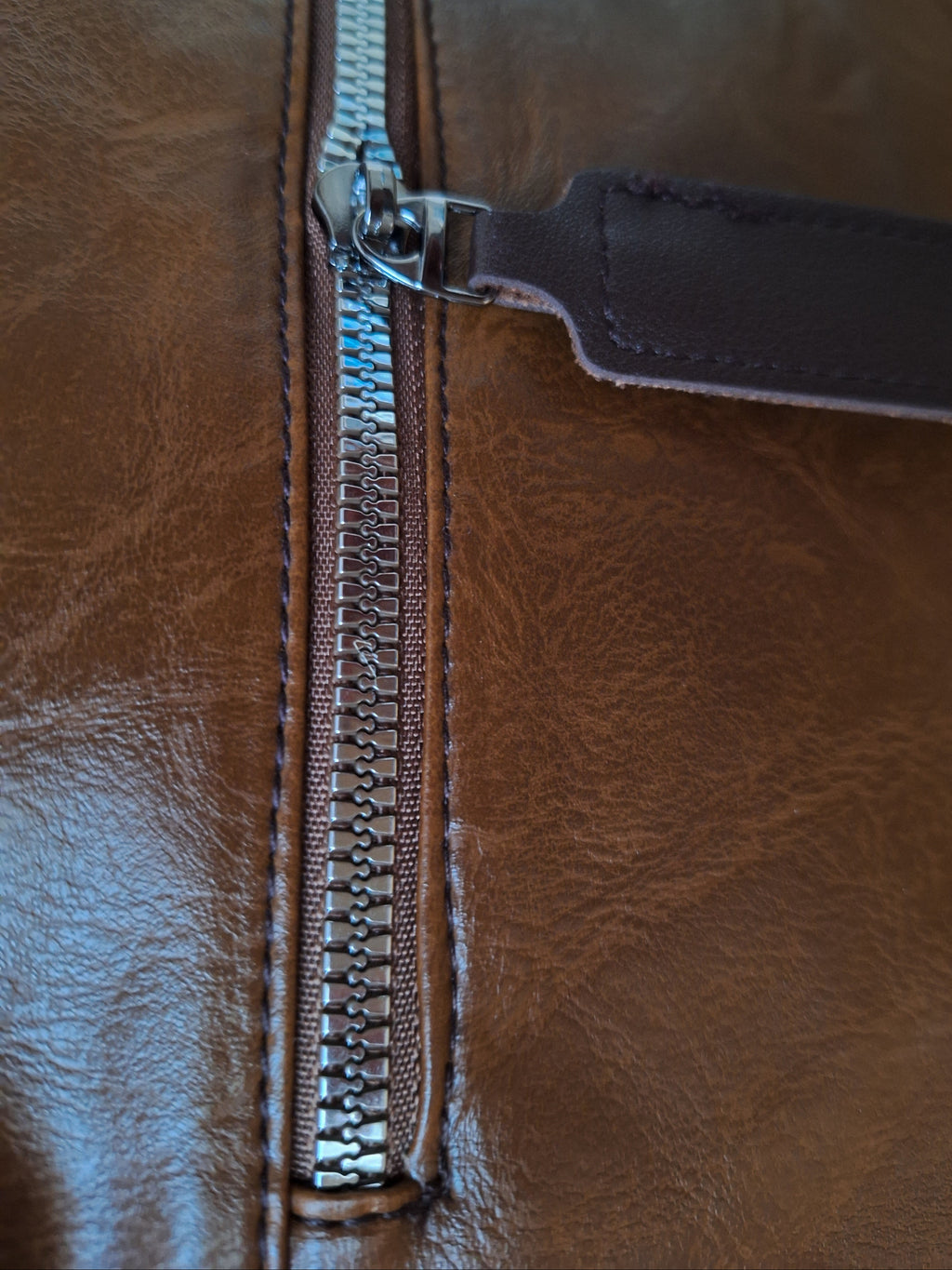 Mill The Sky: College-DROPOUT Double Mail Compartment Rustic Travel College School Backpack in Milk Chocolate Brown. Faux Leather. Mill The Sky