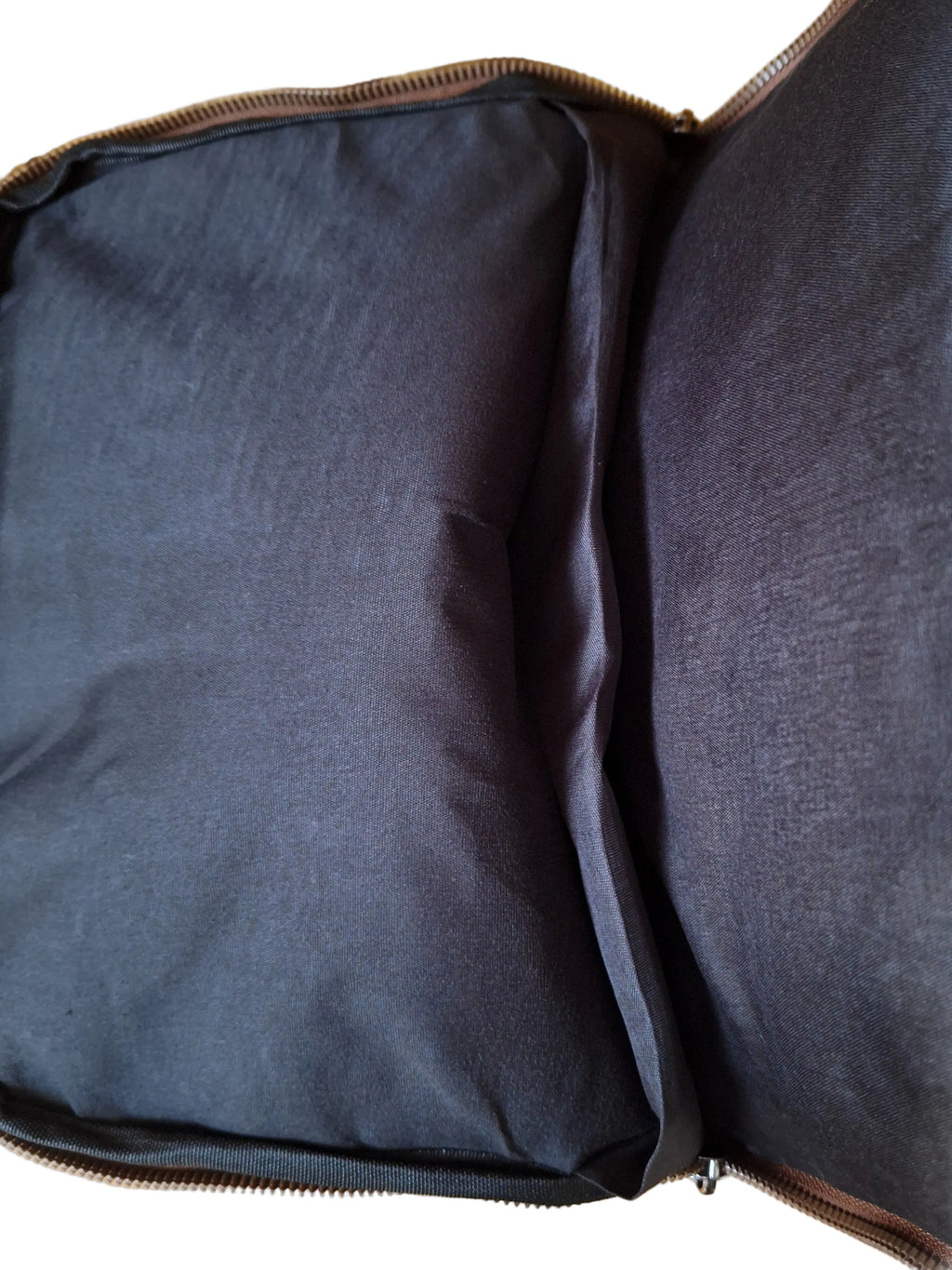 Mill The Sky: College-DROPOUT Double Mail Compartment Rustic Travel College School Backpack in Milk Chocolate Brown. Faux Leather. Mill The Sky