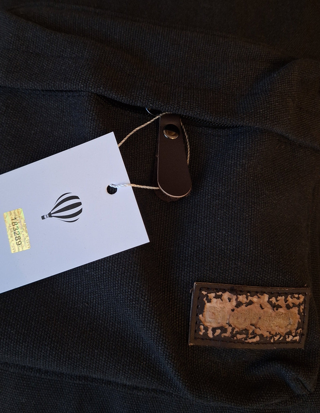 Mill The Sky: Lets-GO rustic and distressed heavy duty canvas cotton backpack in STONEWASHED BLACK My Store