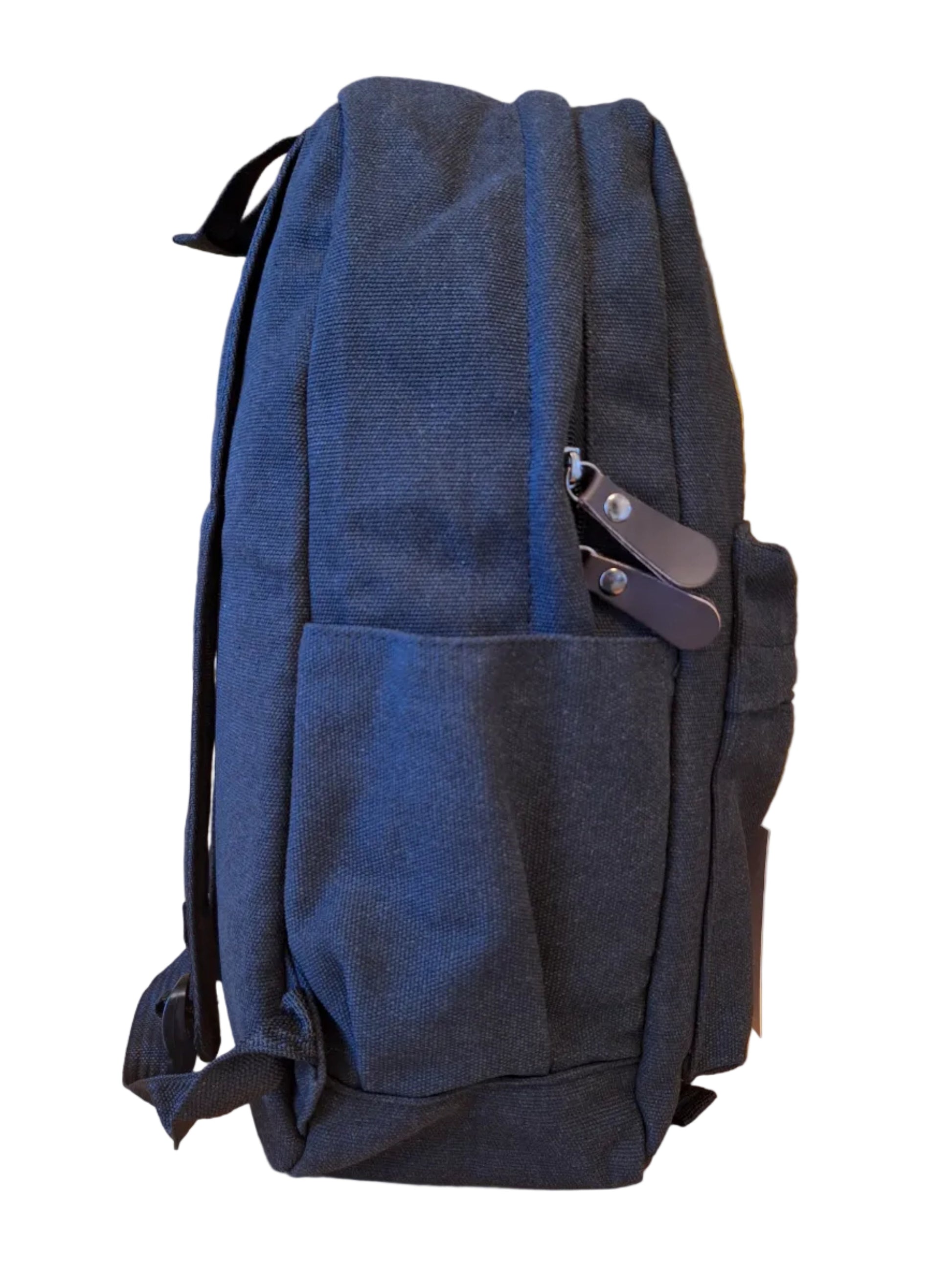 Mill The Sky: Lets-GO rustic and distressed heavy duty canvas cotton backpack in STONEWASHED BLACK My Store