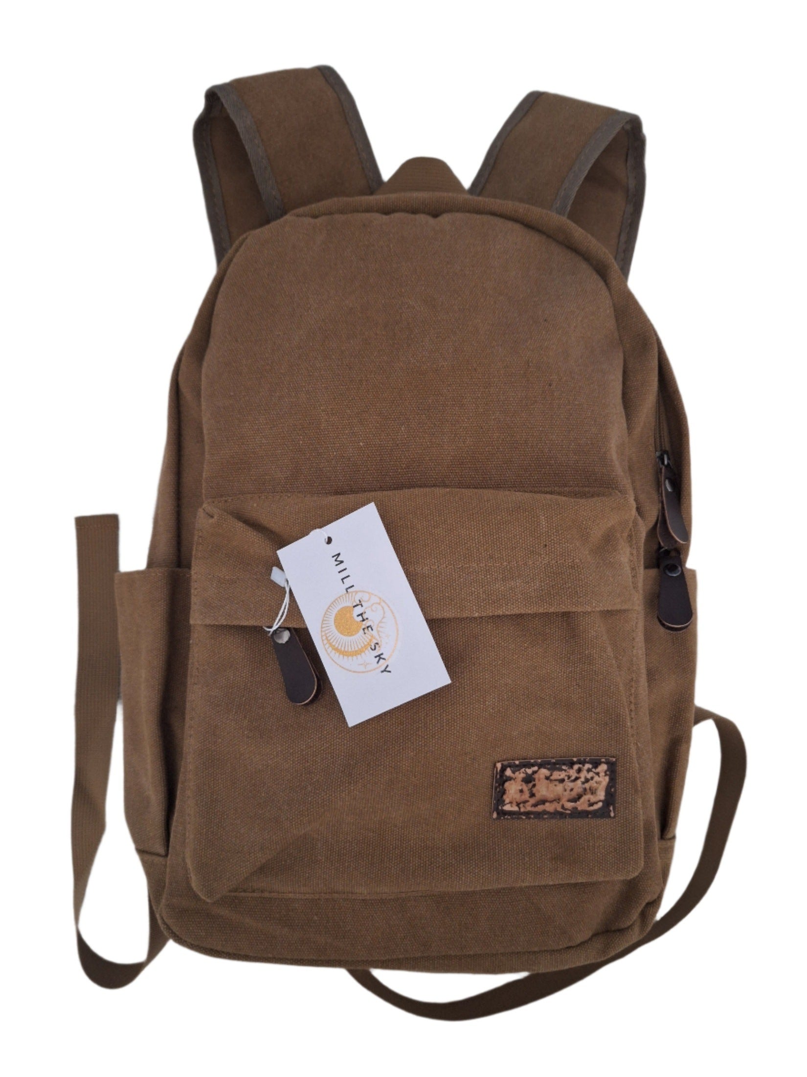Mill The Sky: Lets-GO rustic and distressed heavy duty nylon backpack in STONEWASHED KHARKI